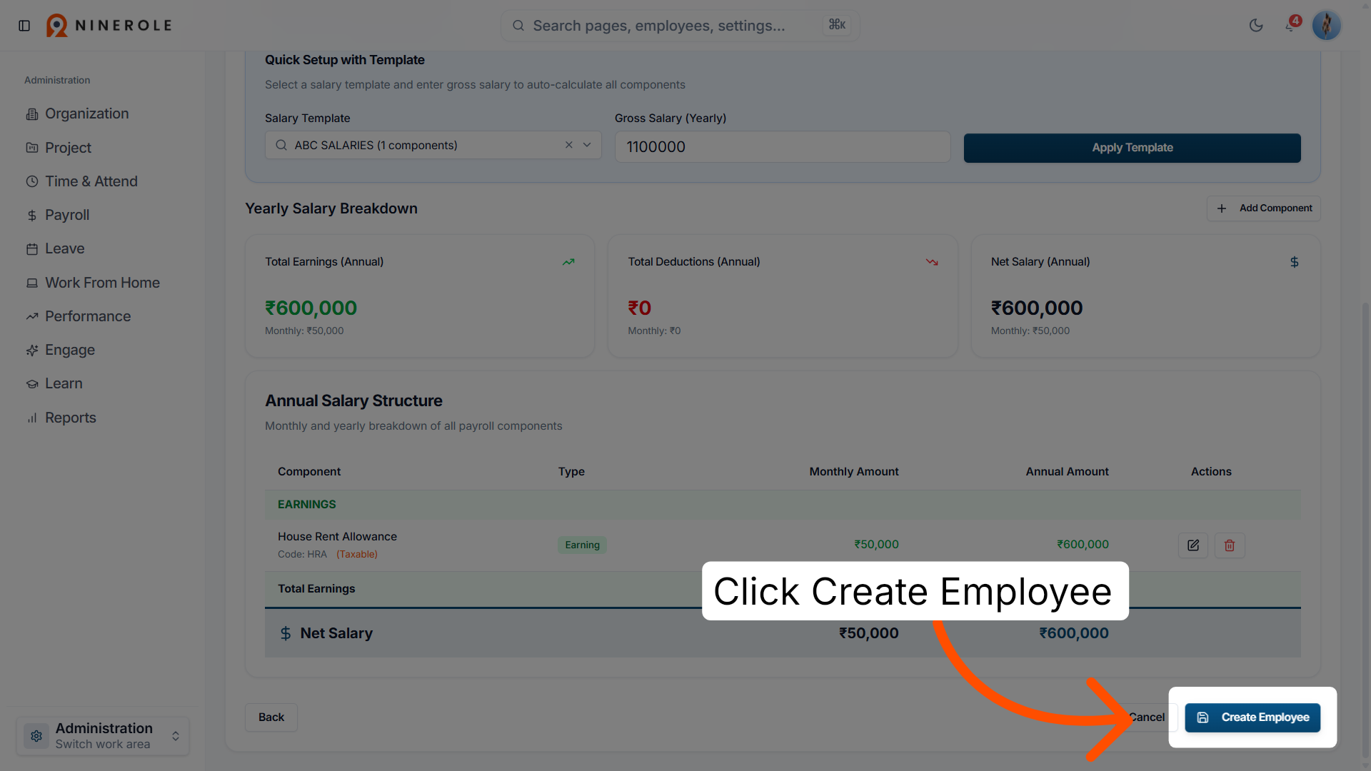 Complete Employee Creation