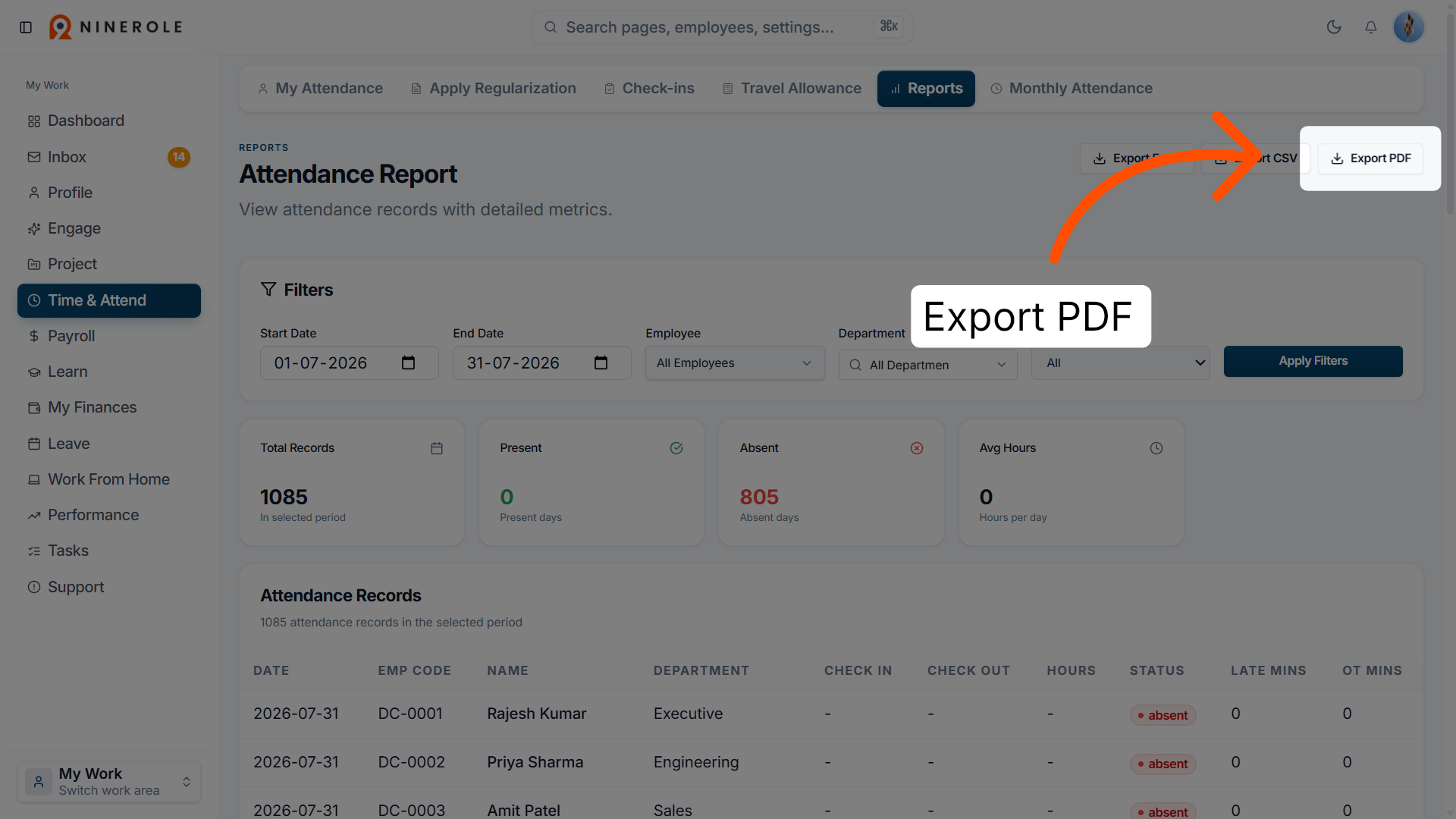Export Report as PDF
