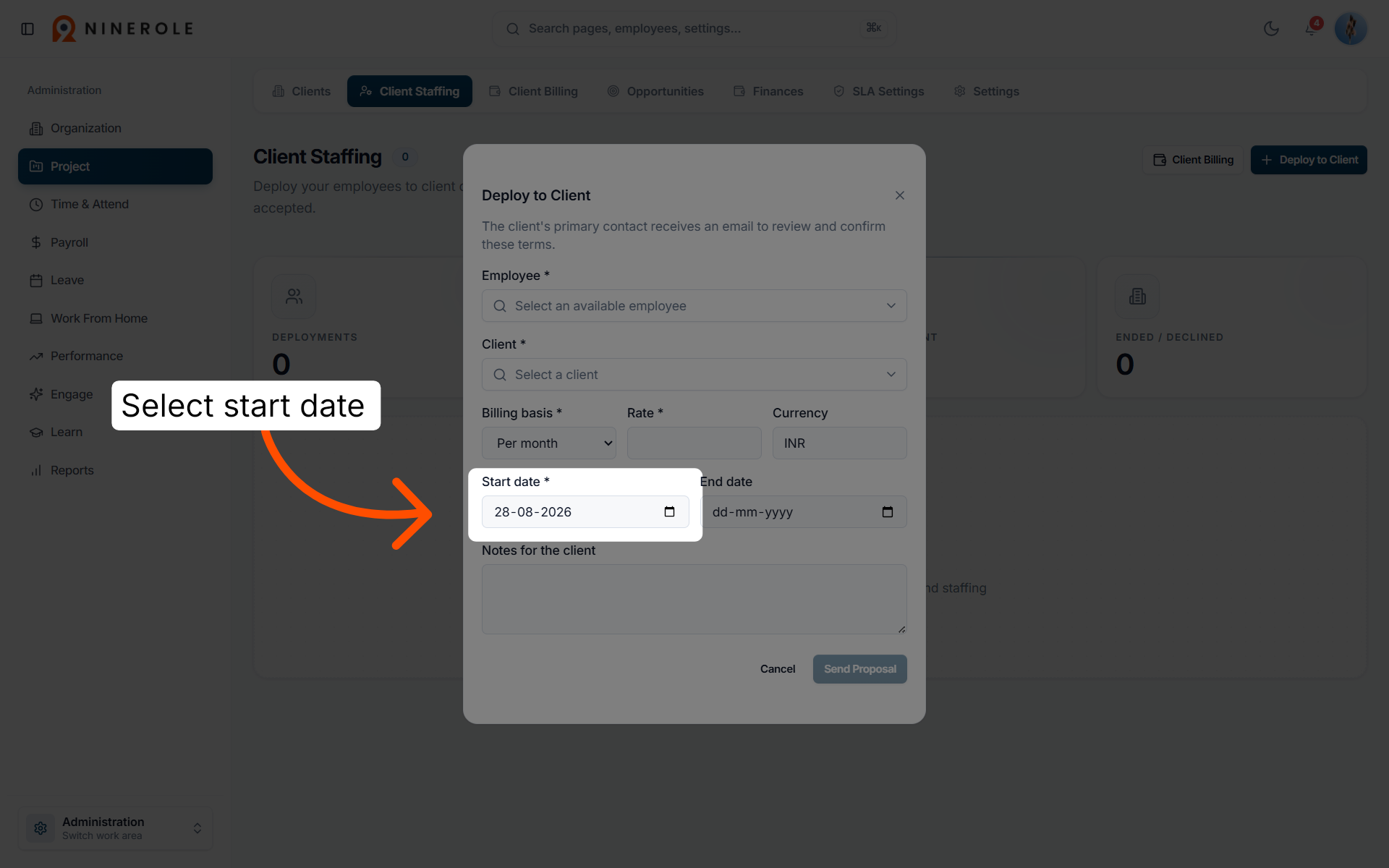 Set Start Date