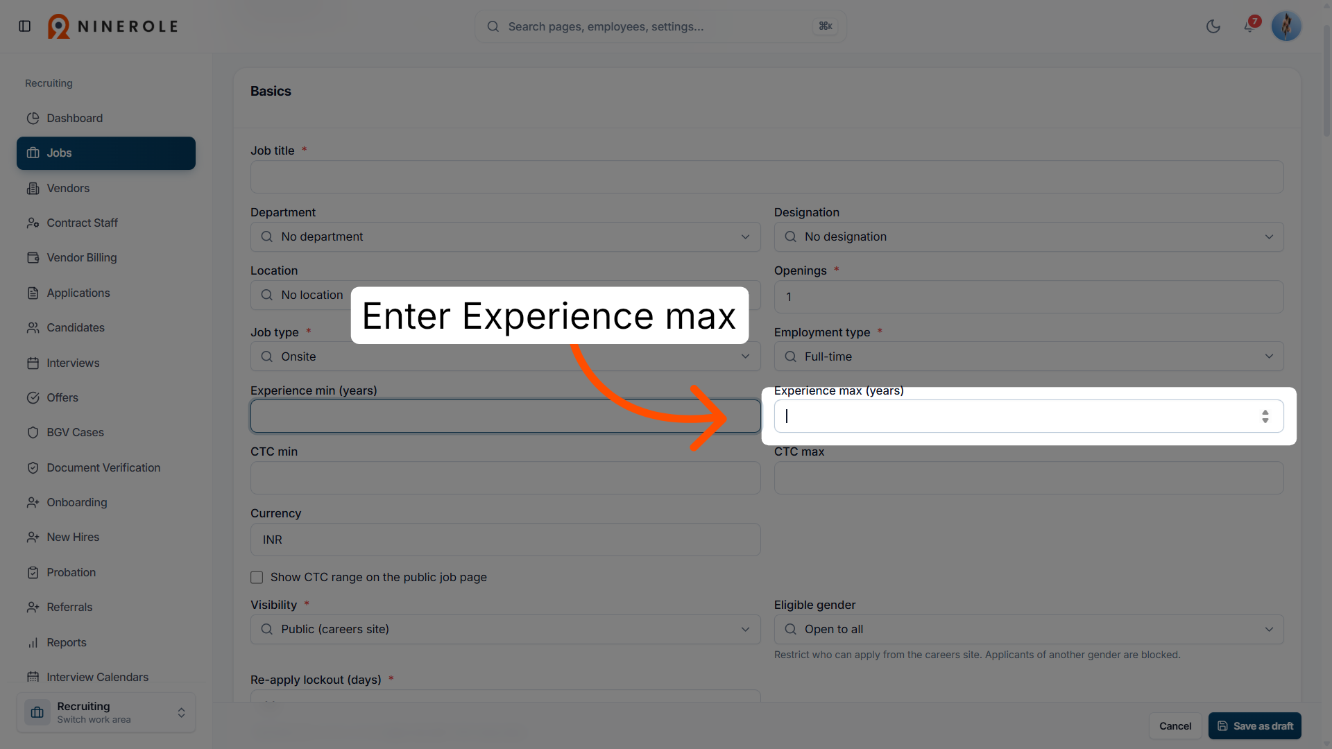 Set Maximum Experience