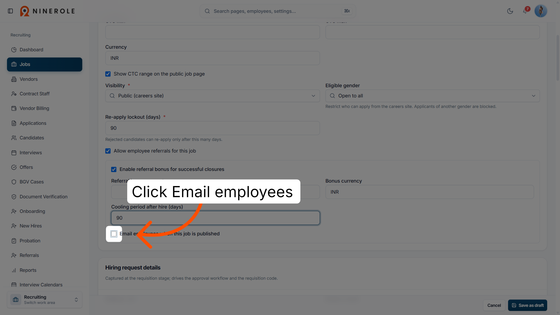 Enable Email Notifications