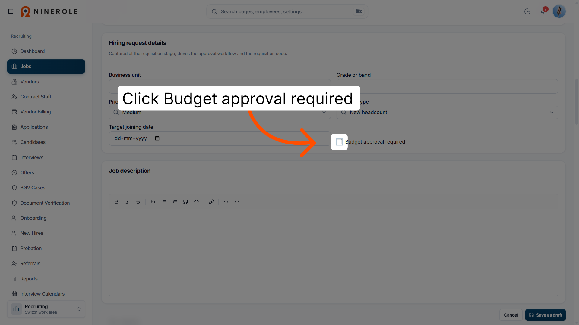 Enable Budget Approval