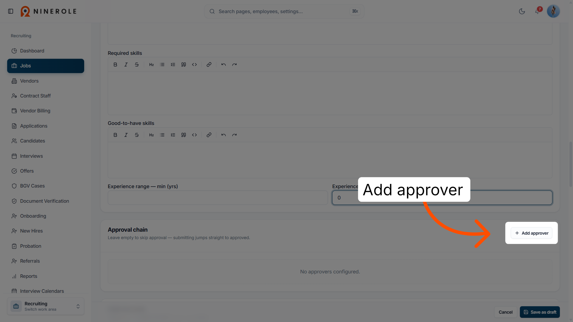 Add Job Approver