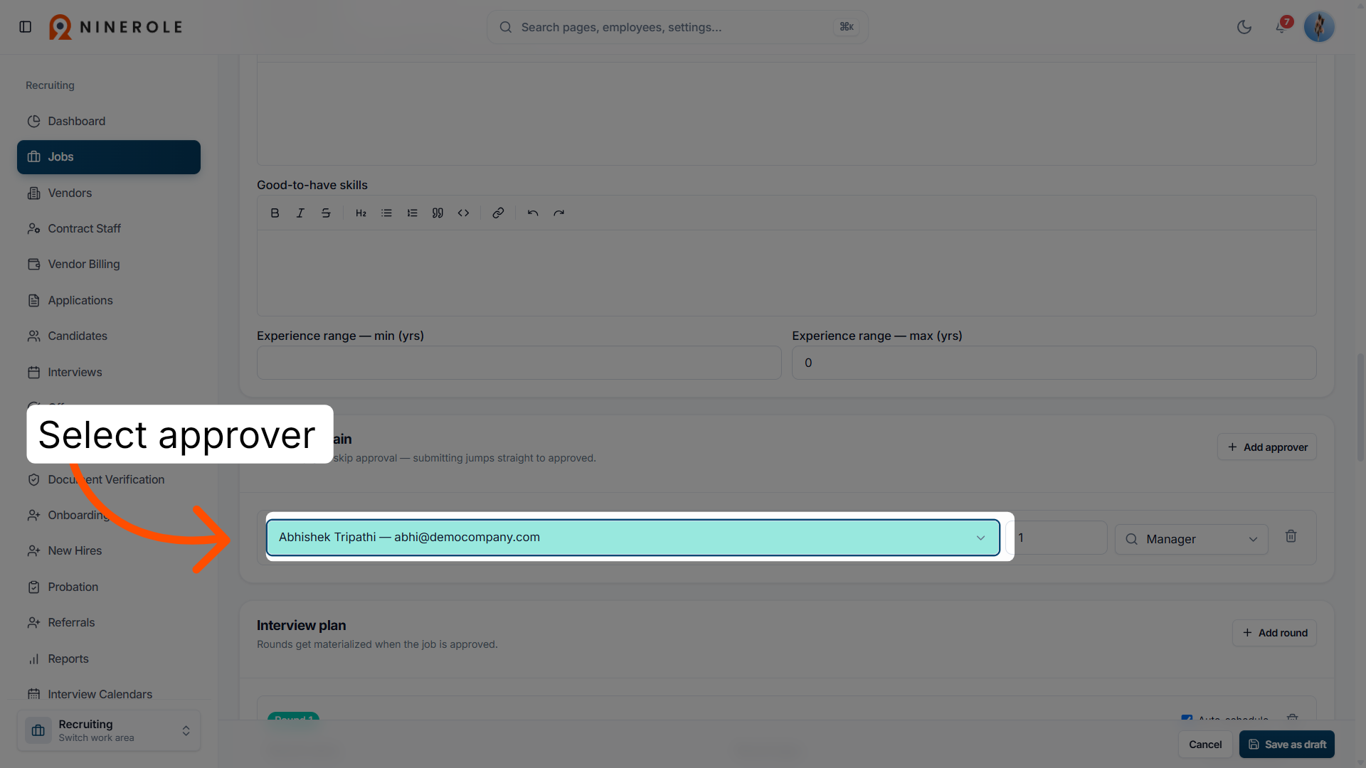 Select Approver