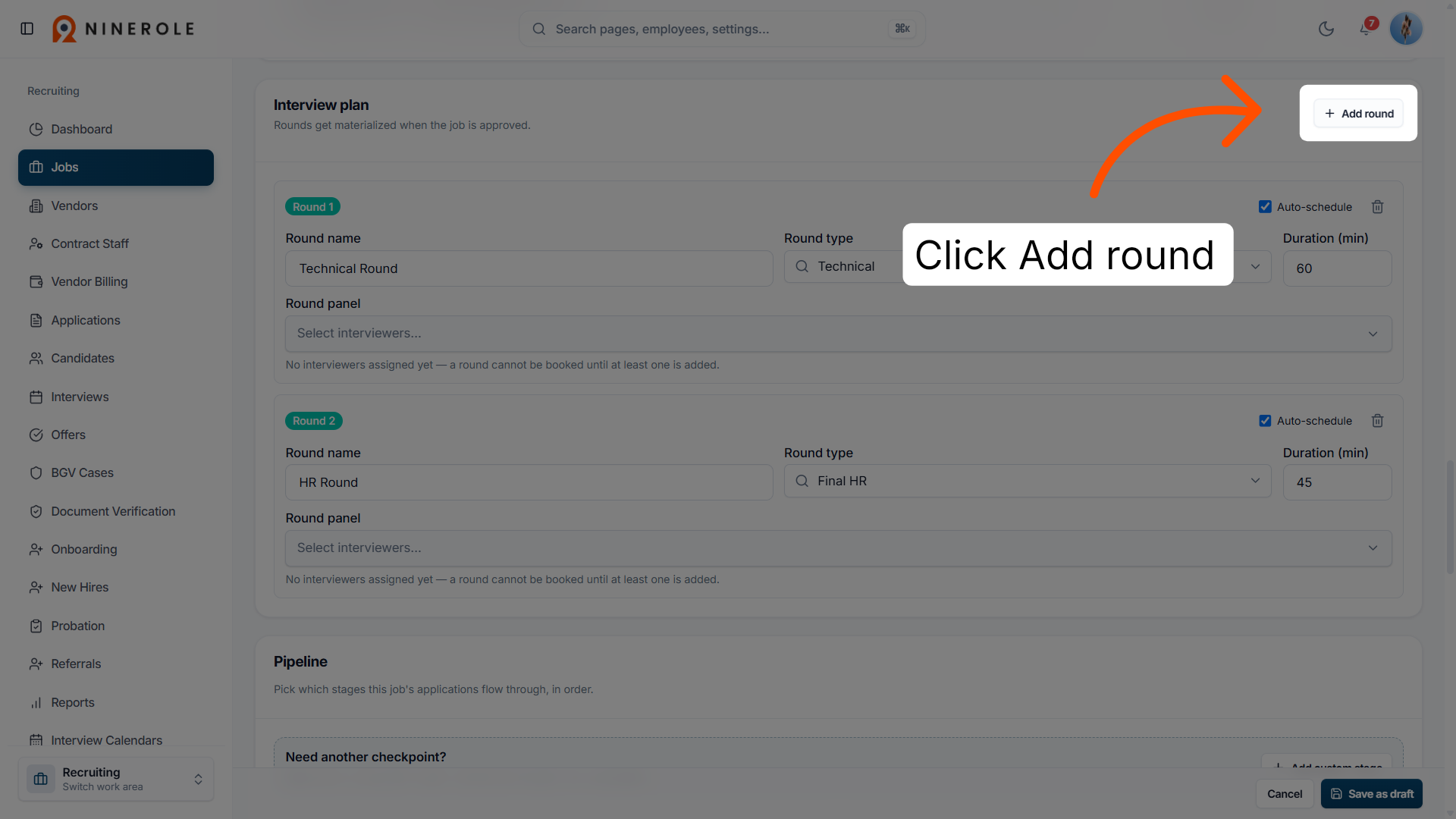 Add Interview Round