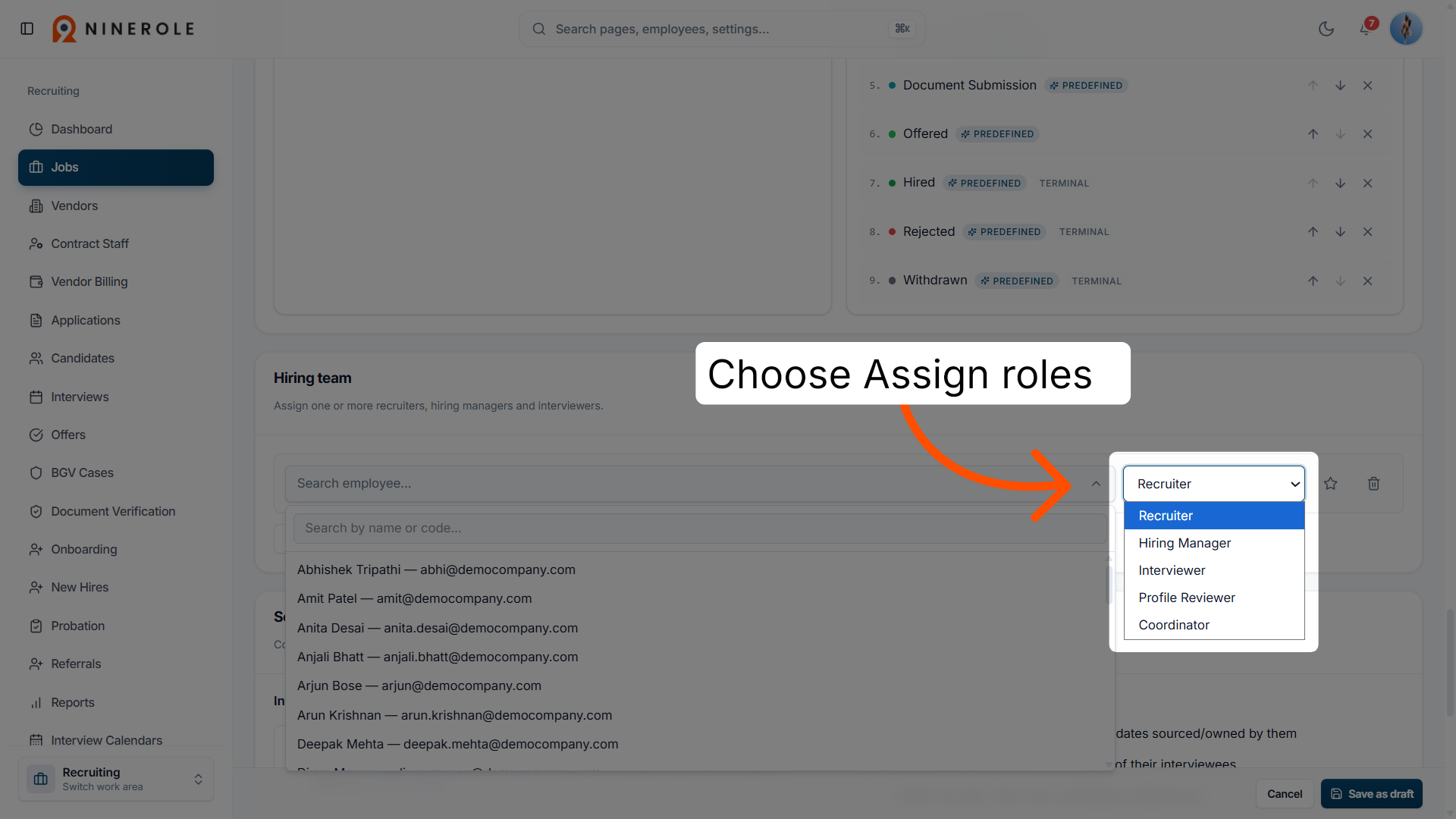 Assign Team Roles