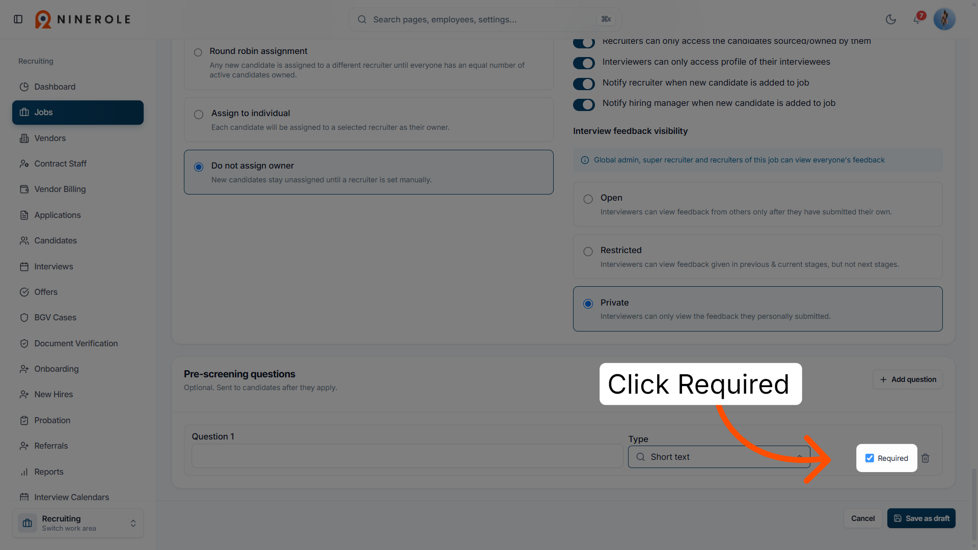 Mark Question Required