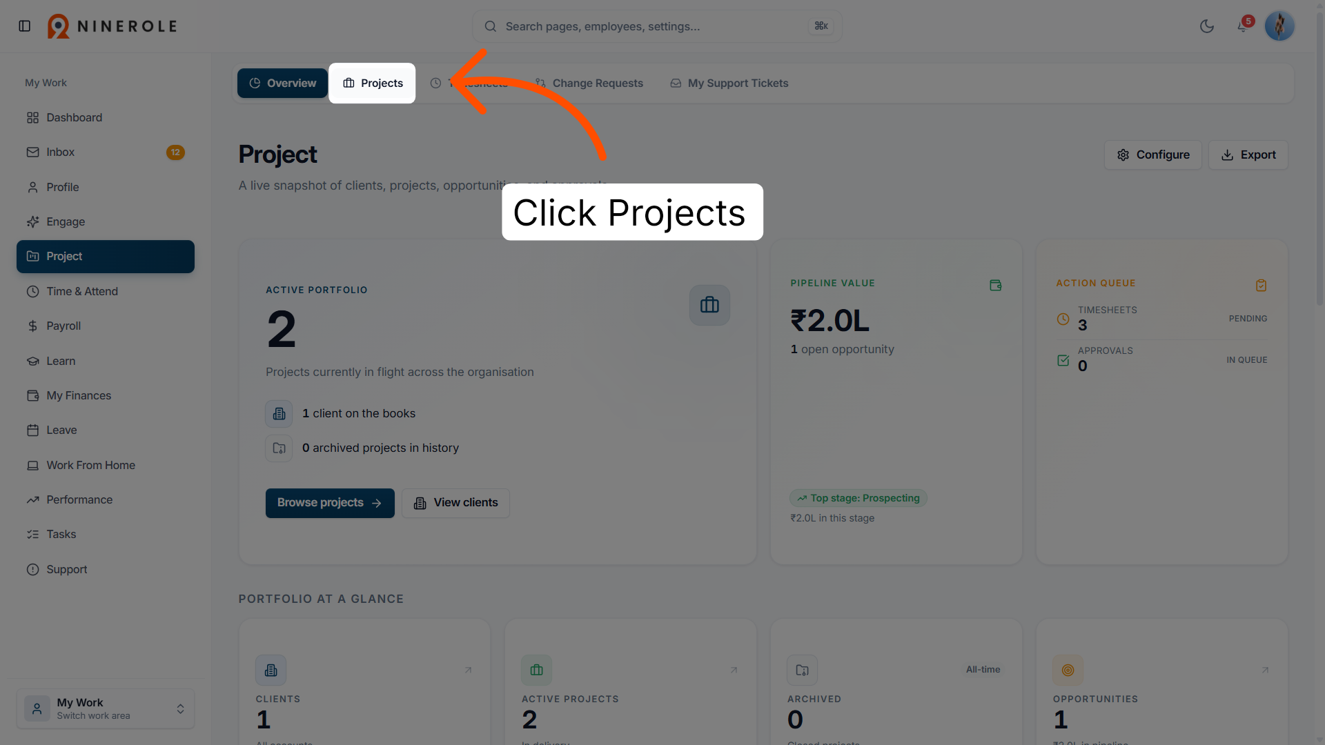 View Projects Overview