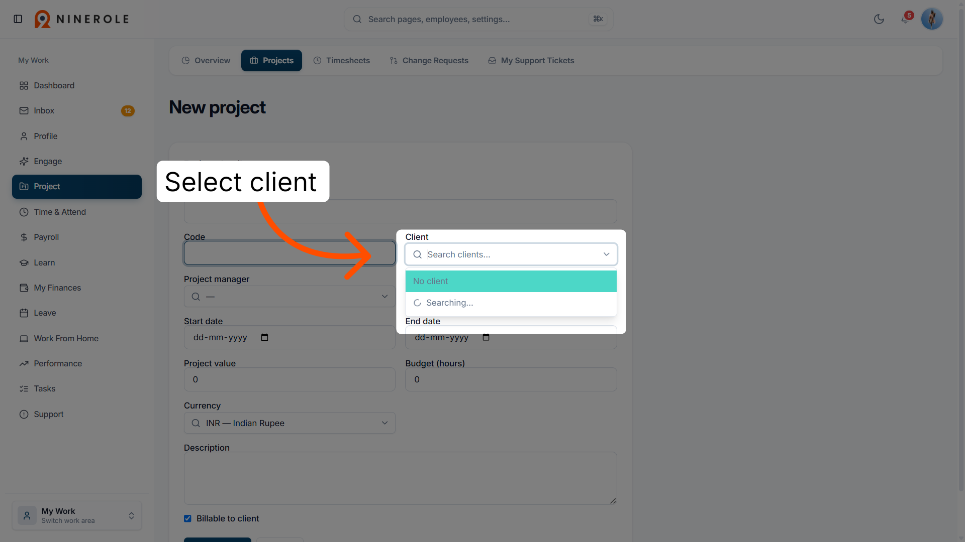 Select Client