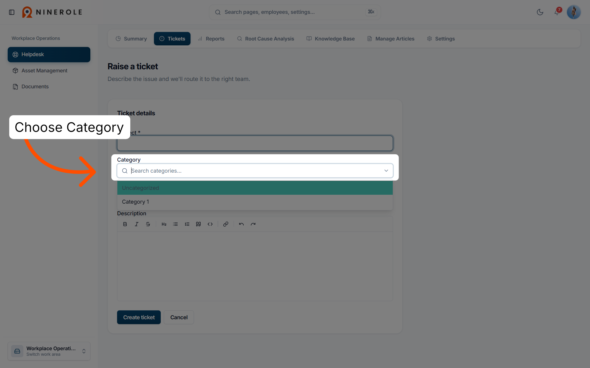 Choose Ticket Category