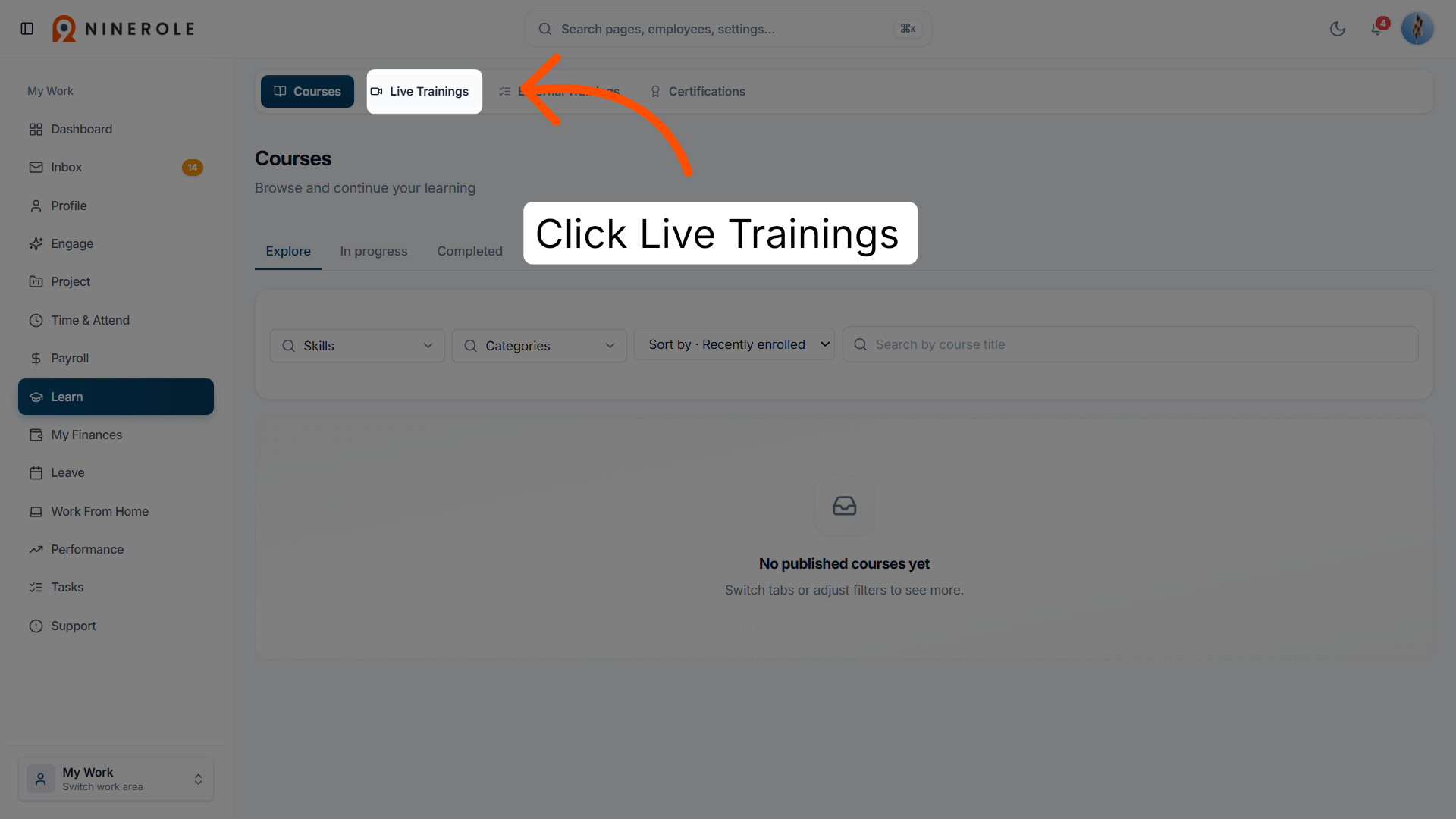 View Live Trainings