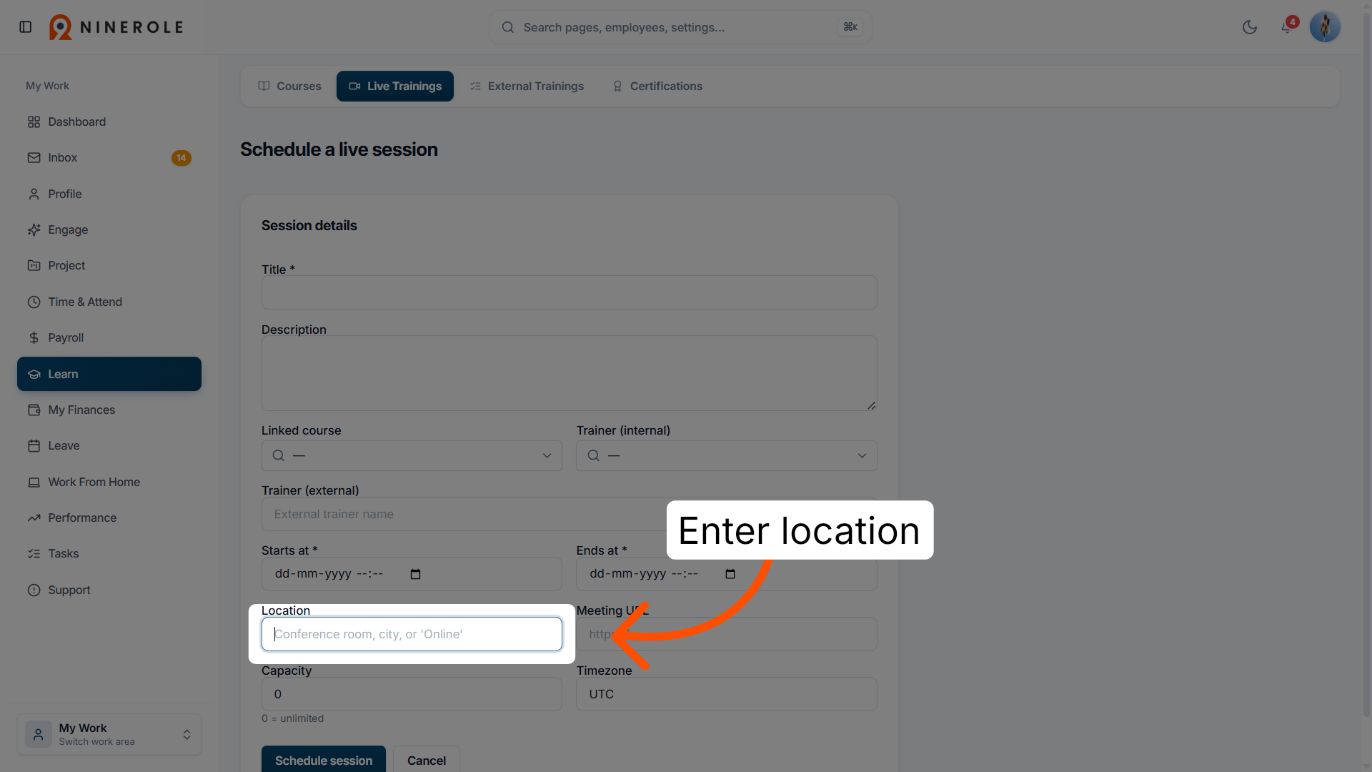 Choose Location Or Mode