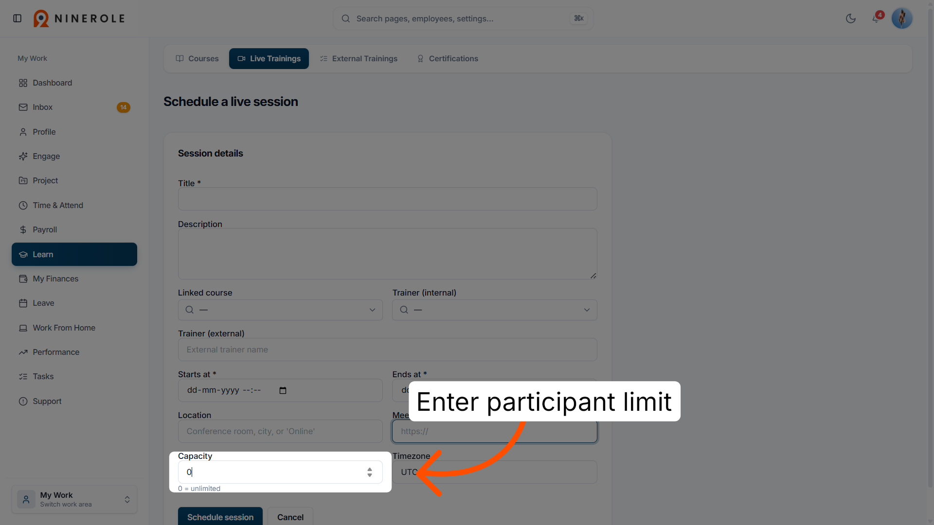 Set Participant Limit