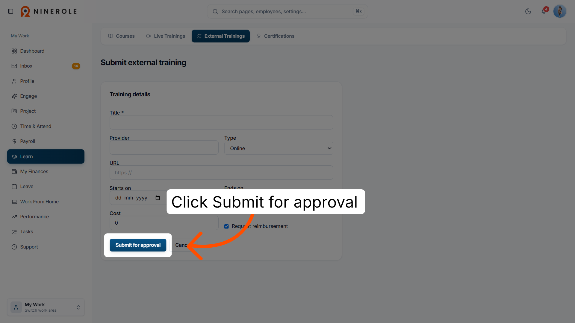 Submit For Approval