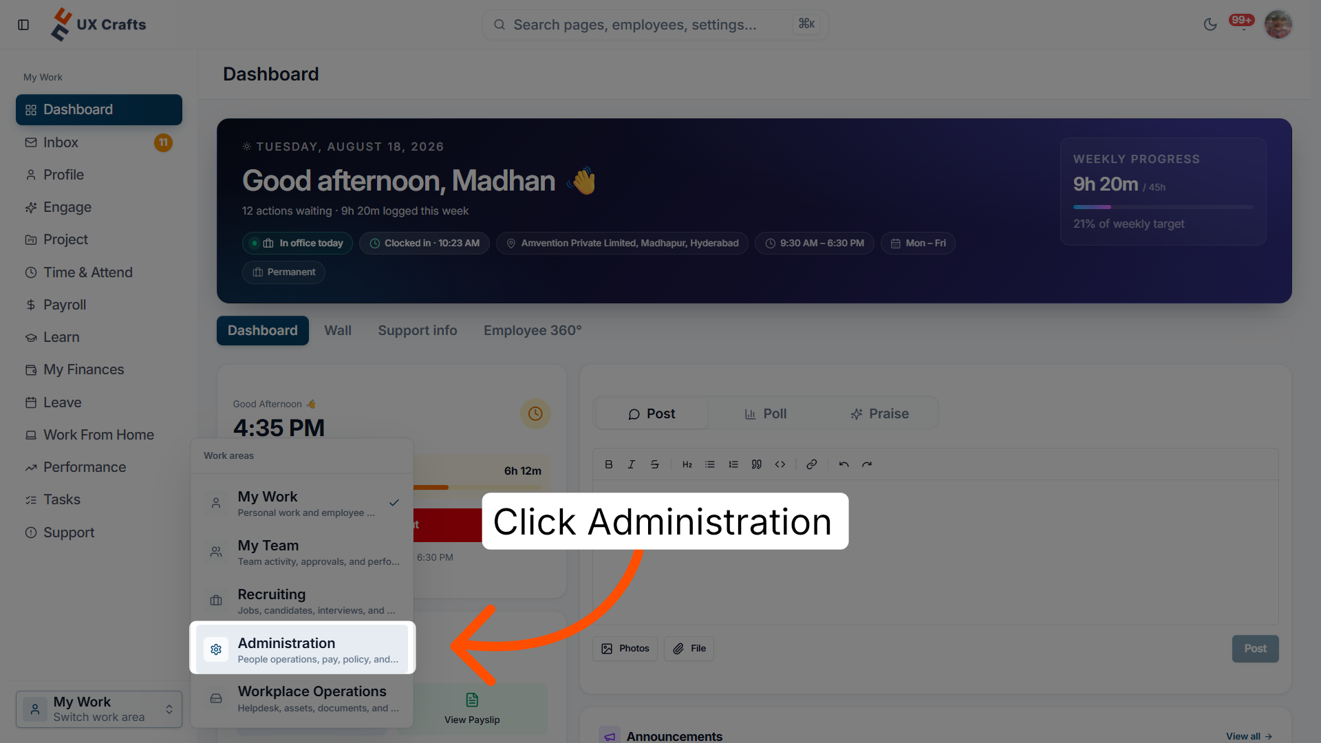 Open Administration Panel