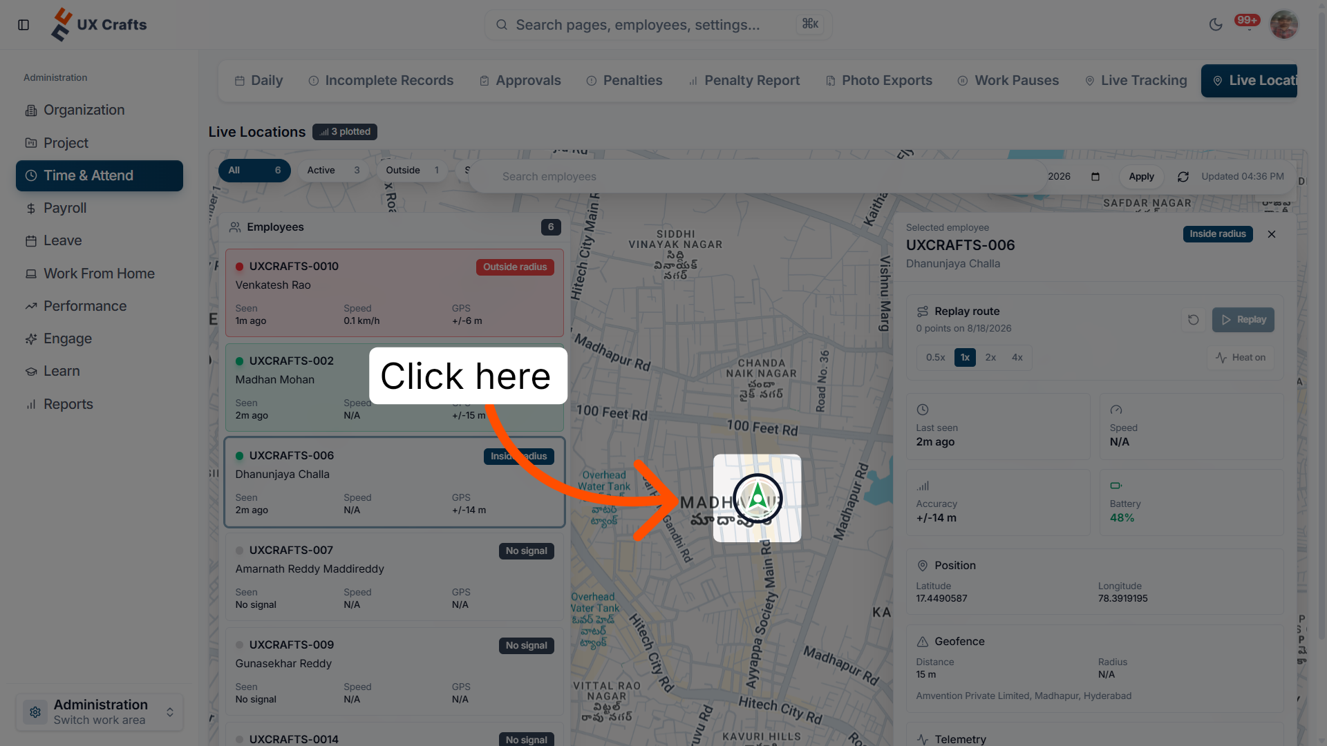 Access Employee Locations