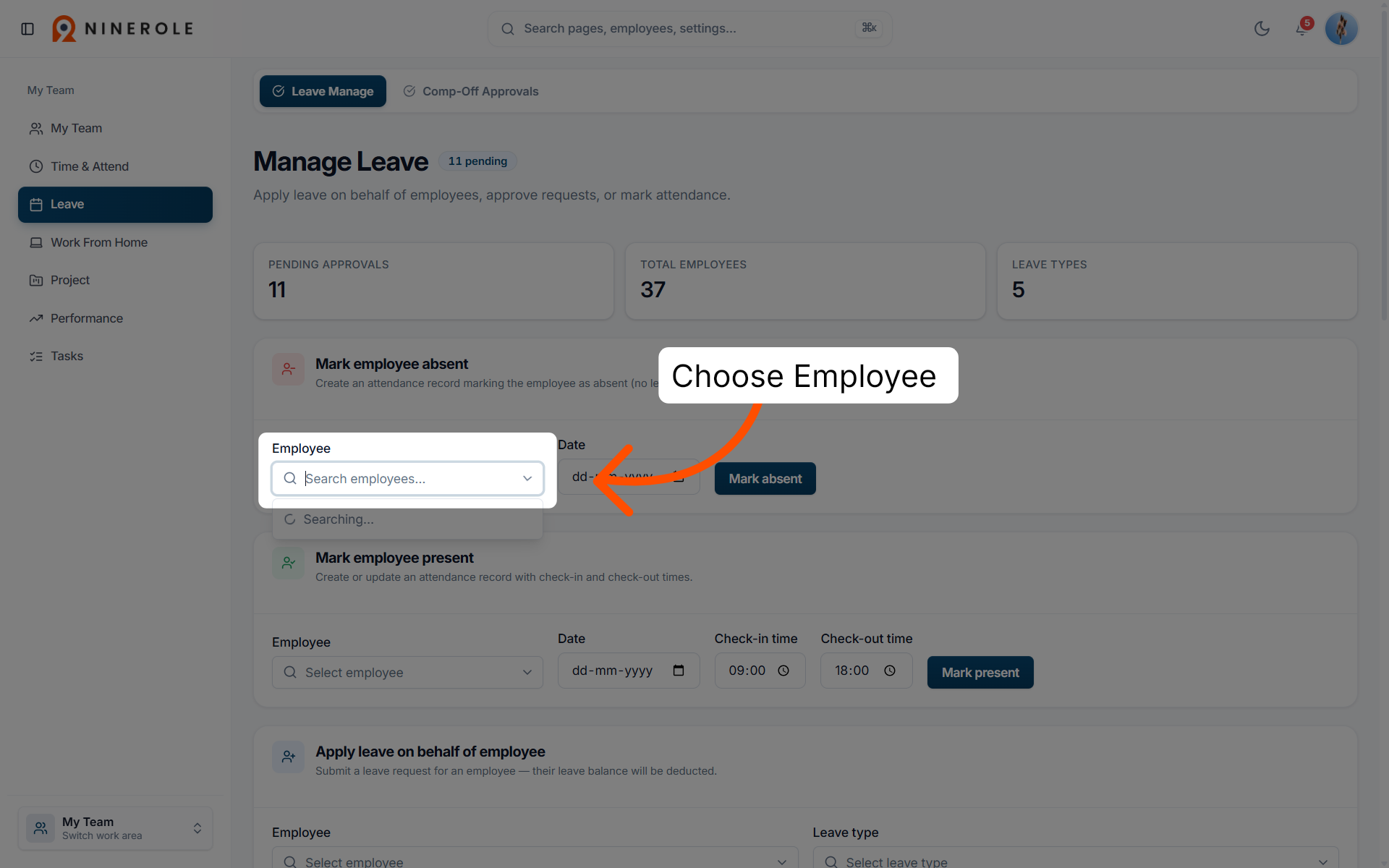 Select Employee Management