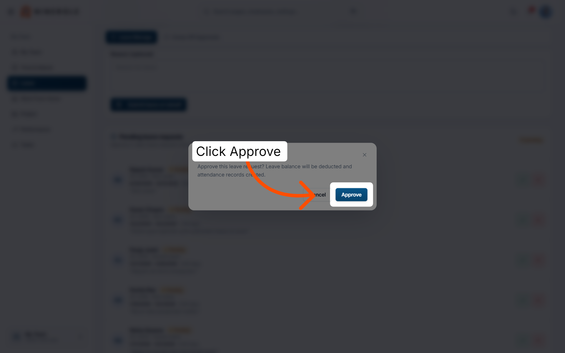Approve Leave Request
