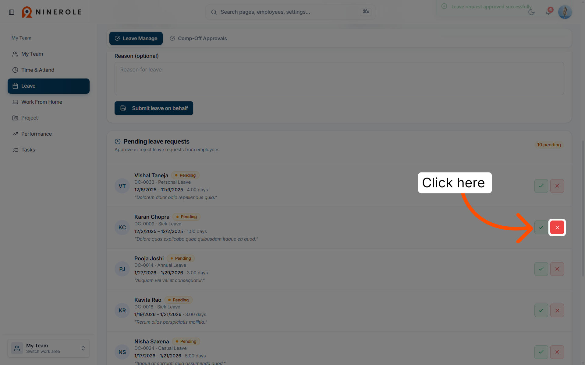 Open Rejection Option