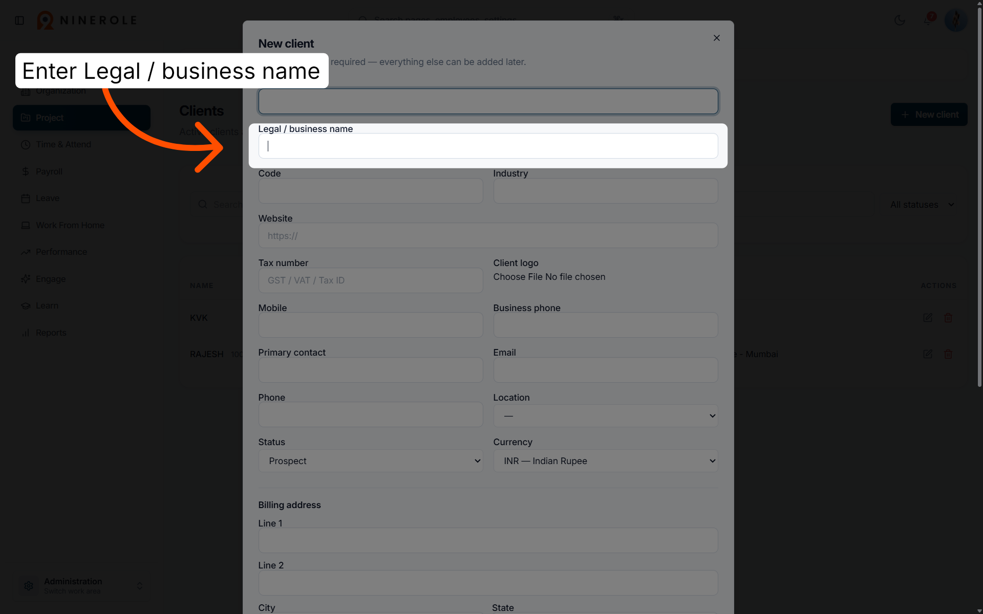 Specify Legal Business Name