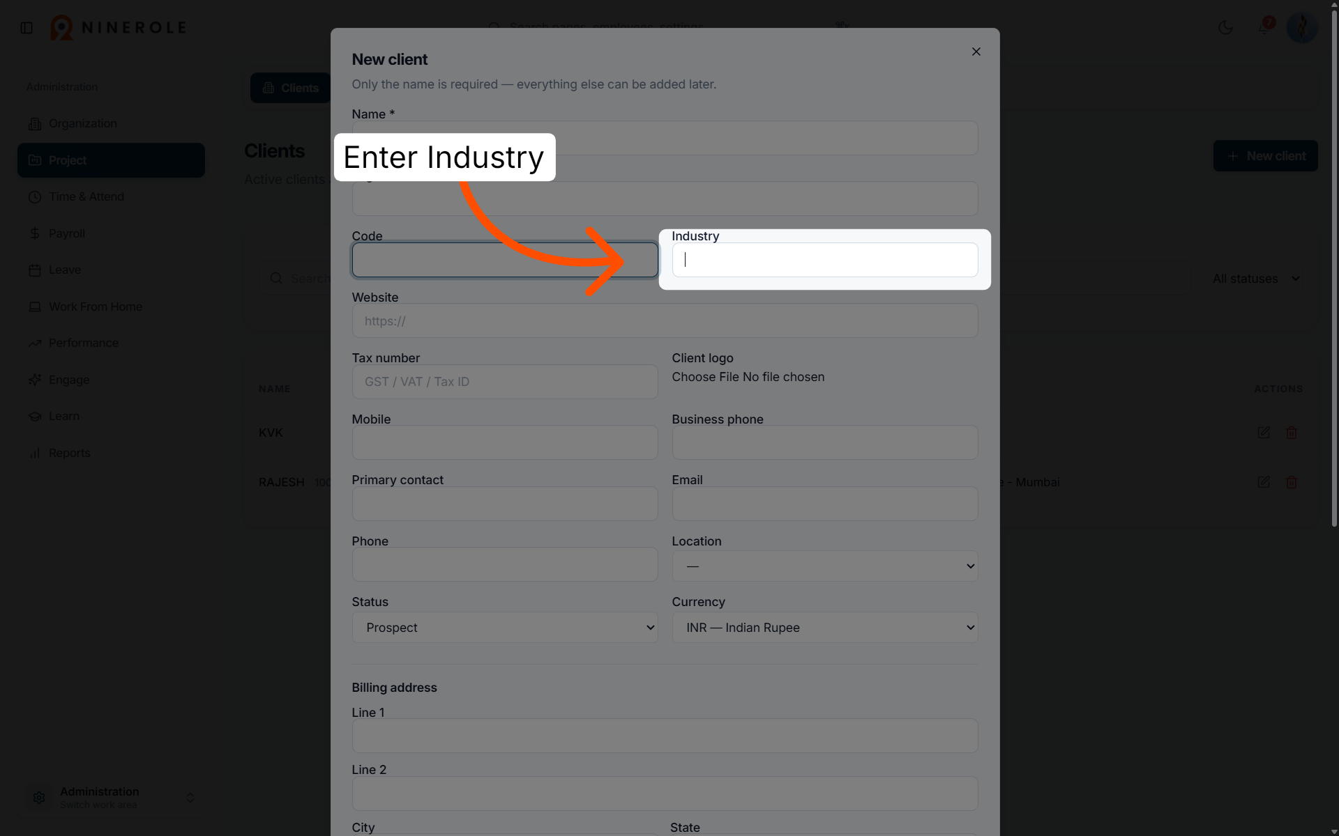 Select Industry Type
