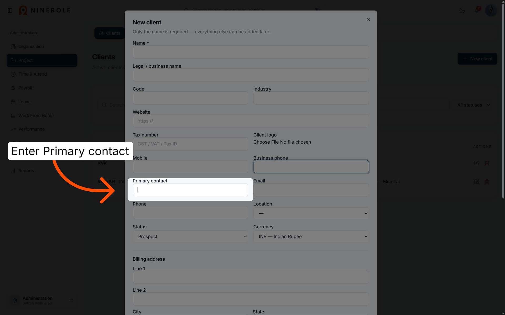 Assign Primary Contact
