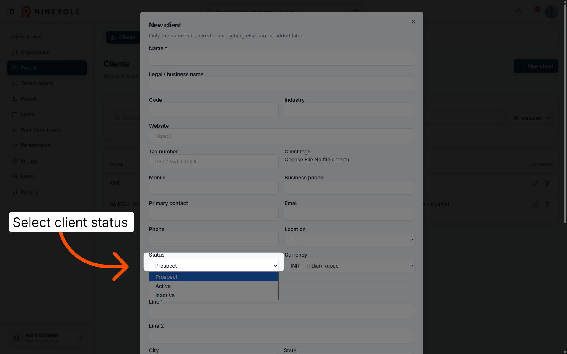 Set Client Status