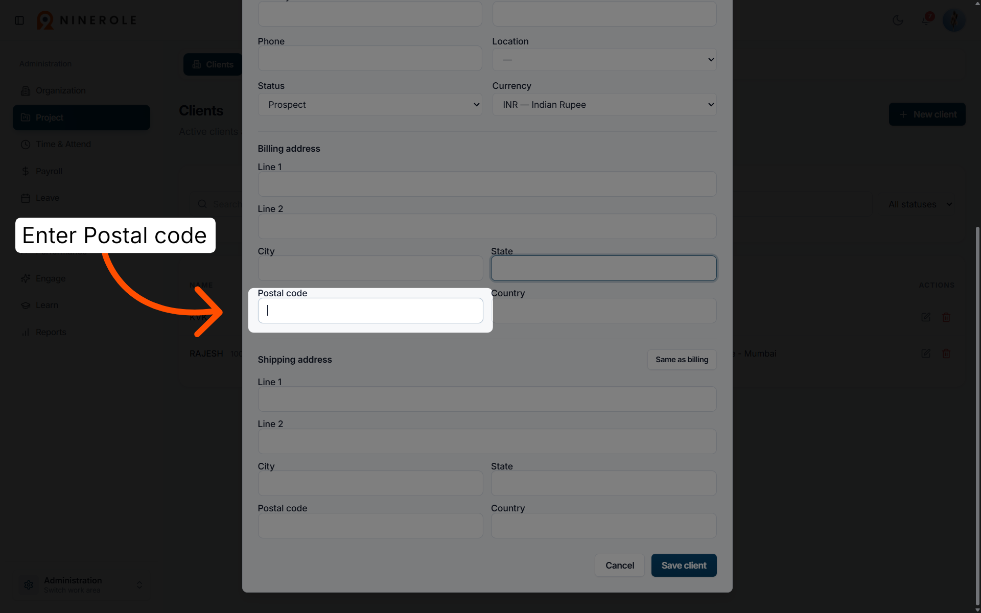 Enter Billing Postal Code