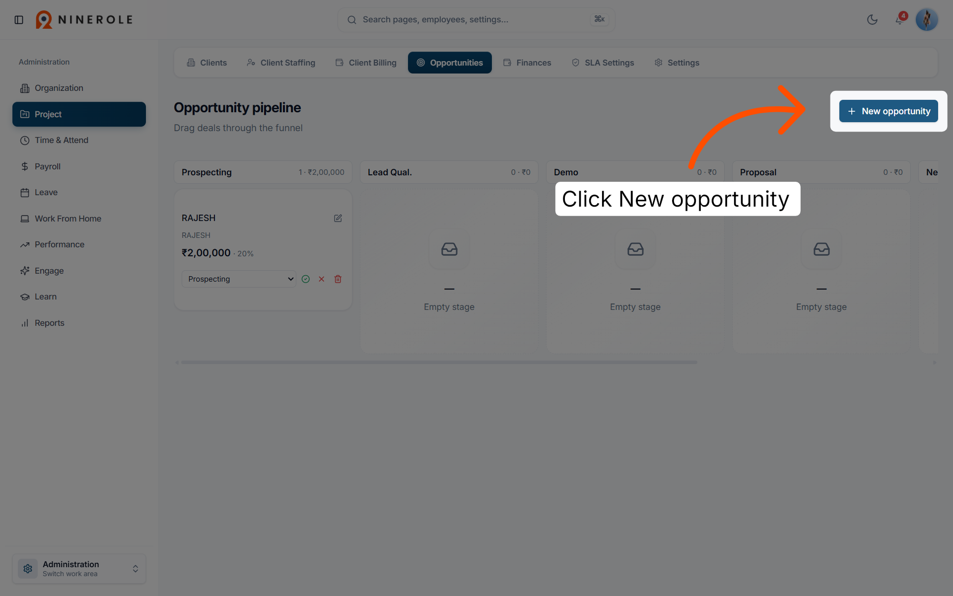 Initiate New Opportunity