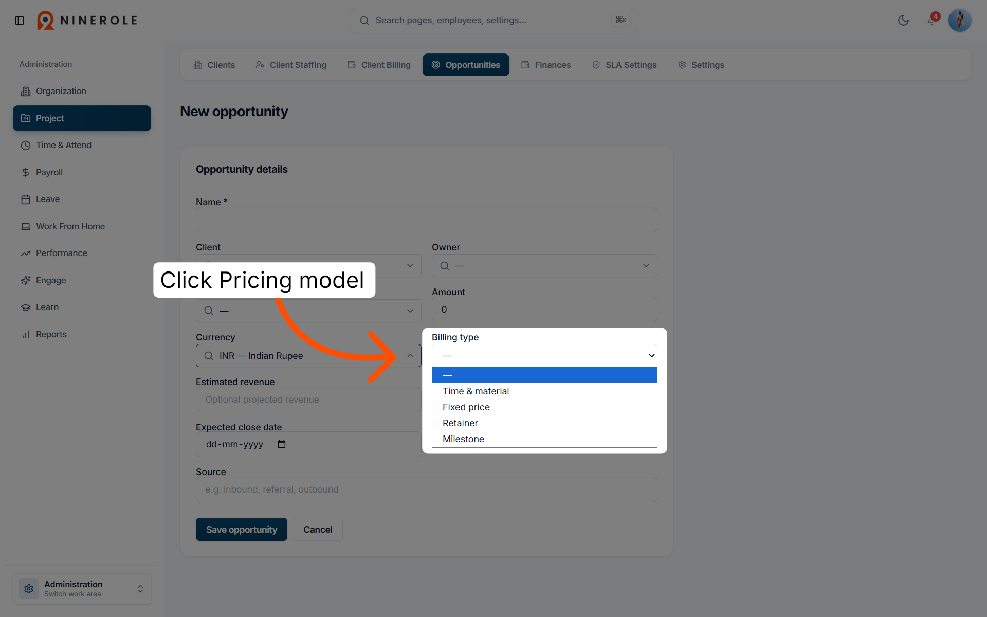 Select Pricing Model
