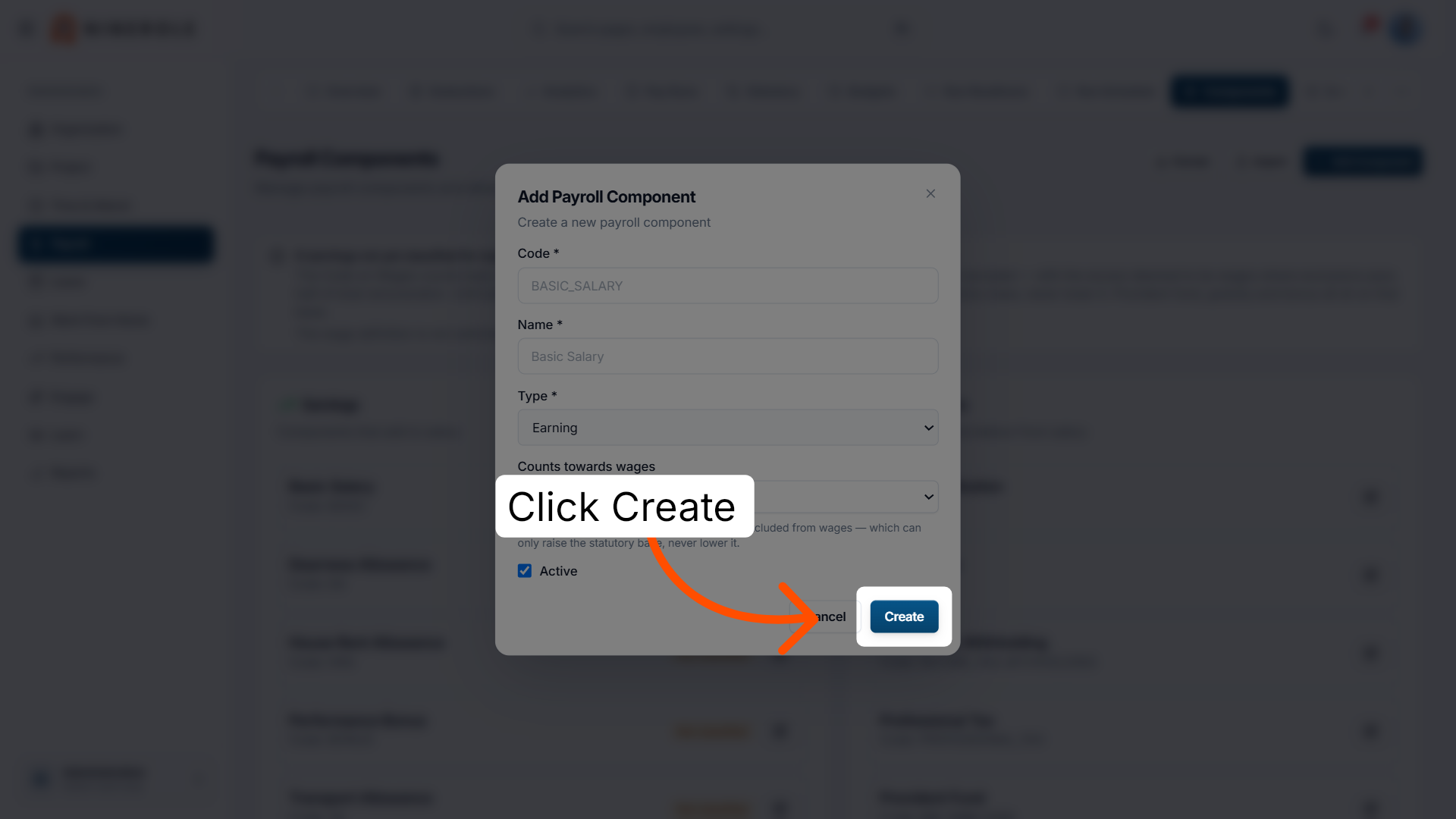 Create Payroll Component