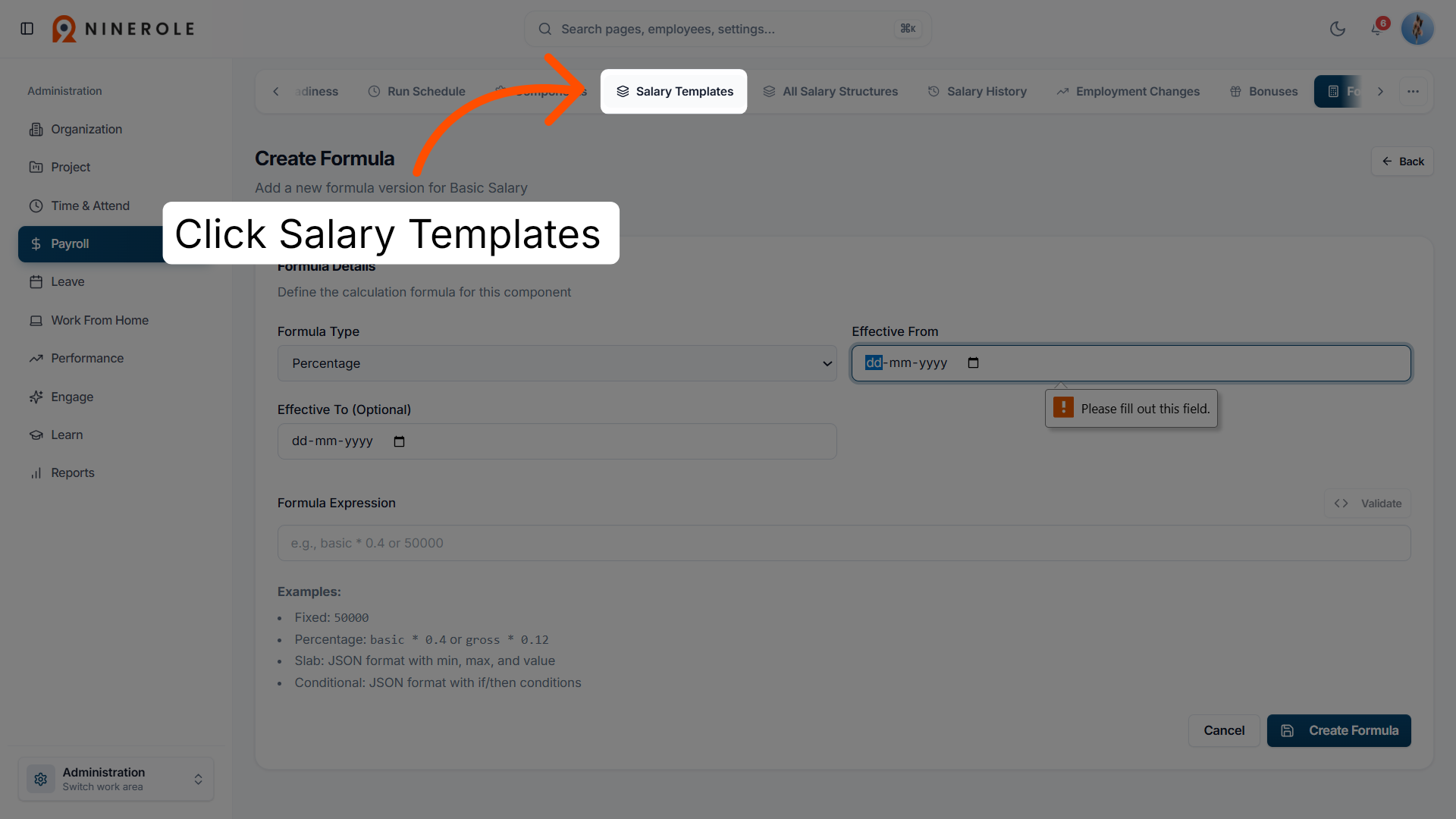 Access Salary Templates