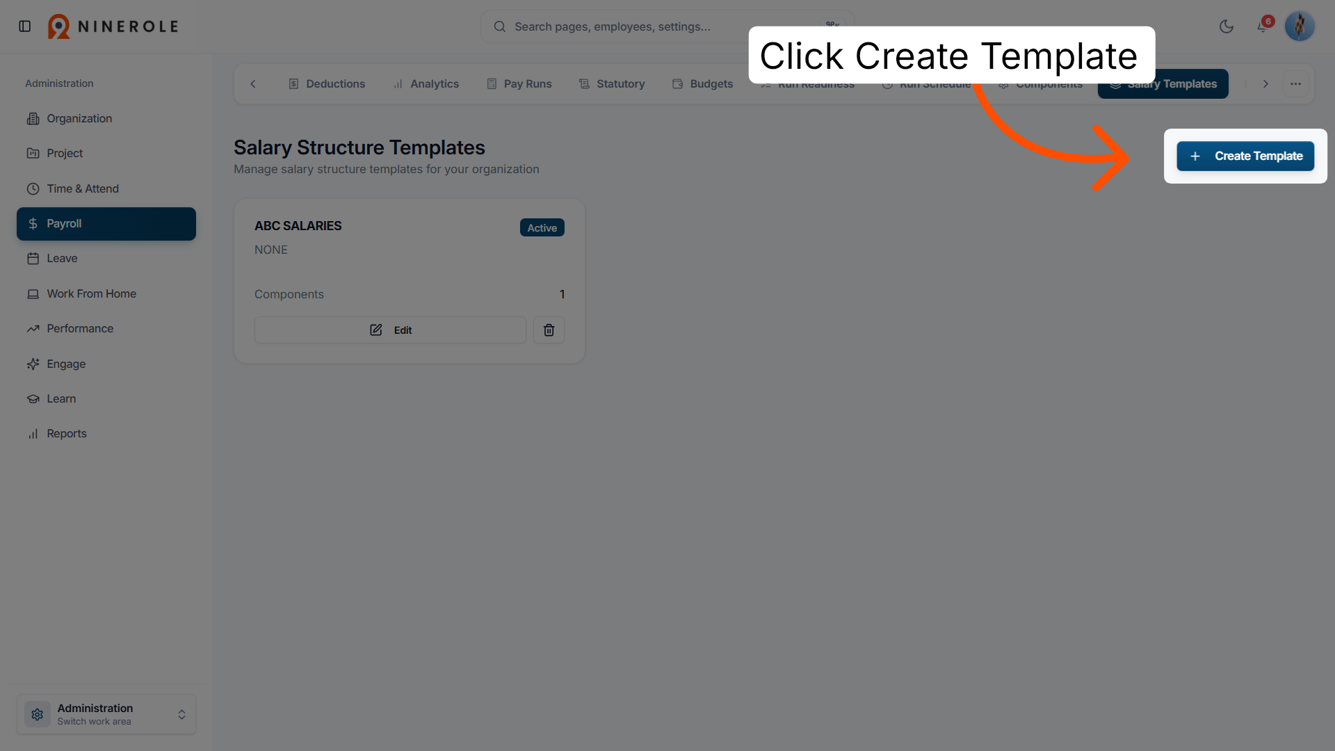 Create New Salary Template