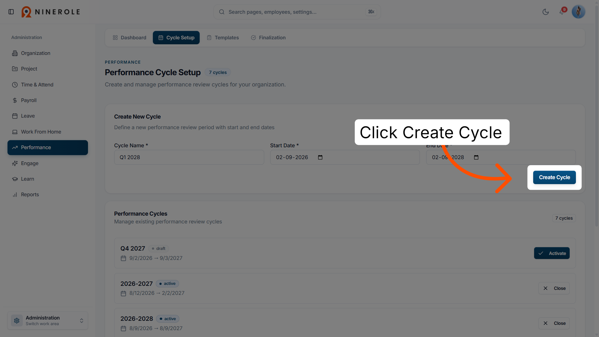 Create the cycle
