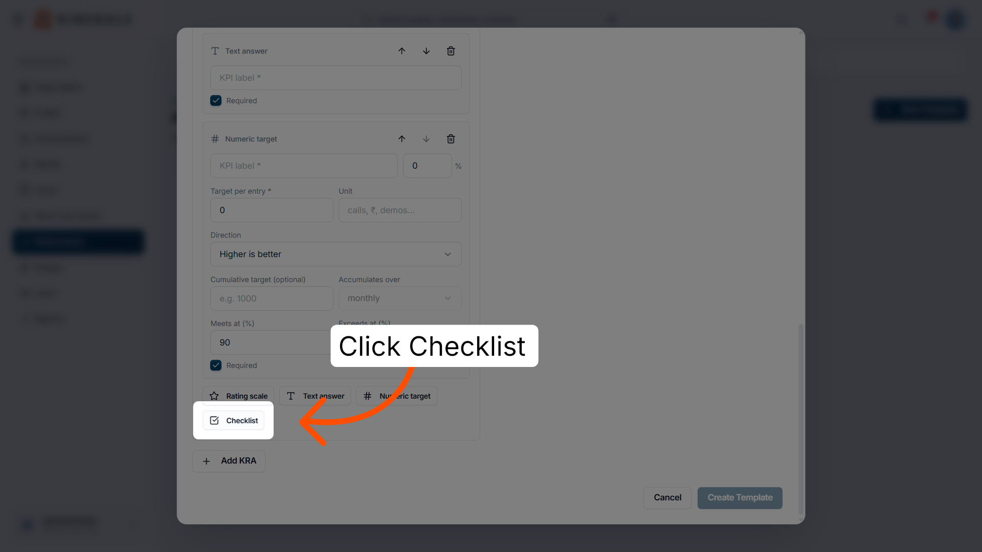 Add a checklist KPI