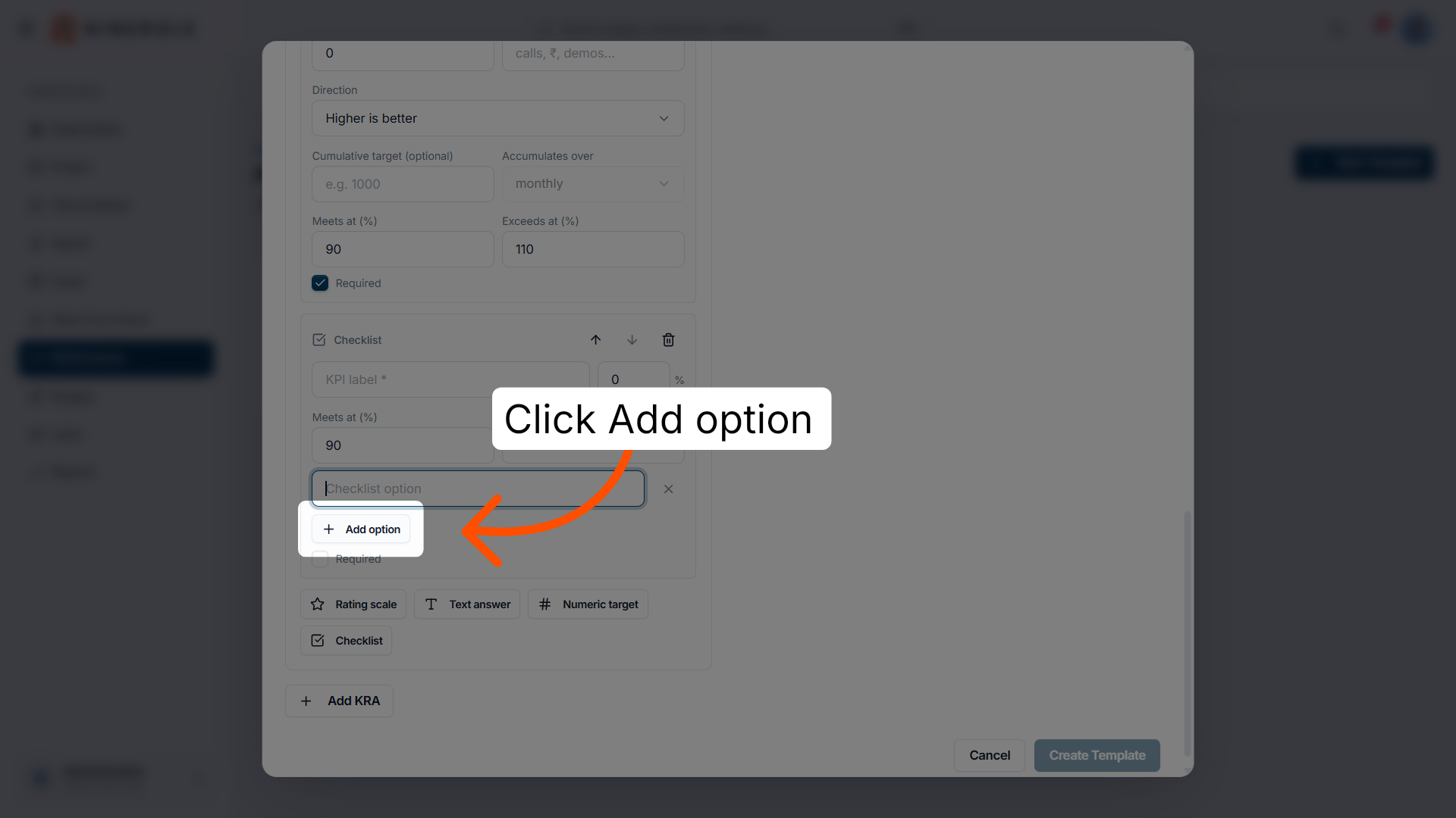Add another checklist item