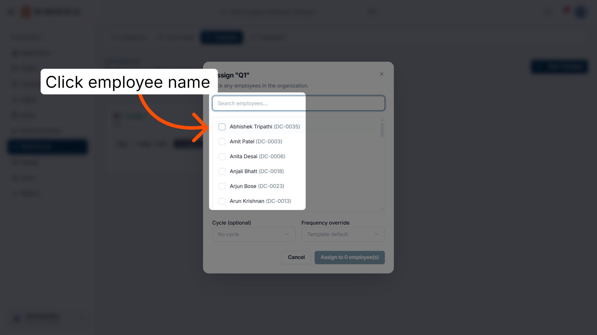 Select the employees