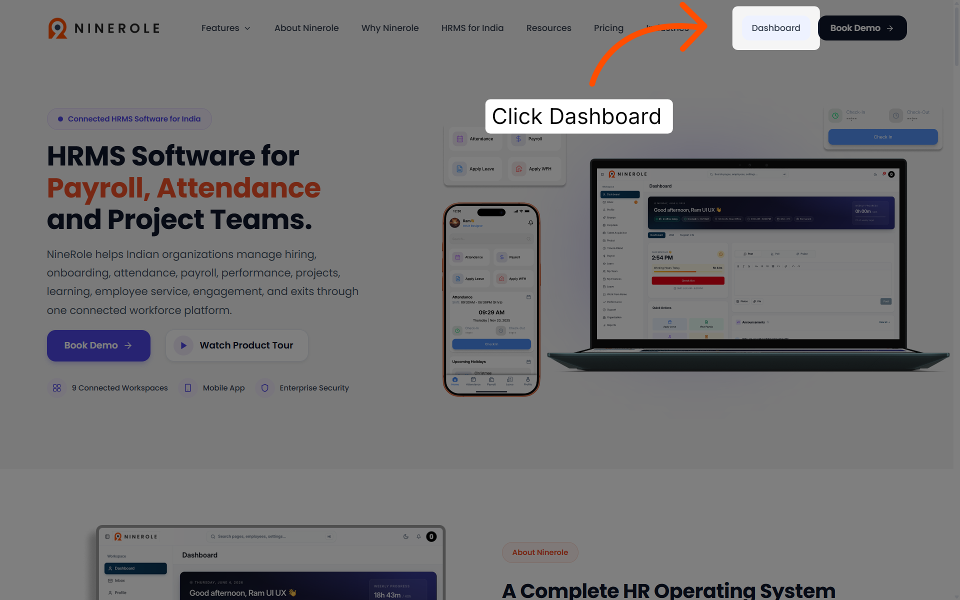 Access the dashboard overview