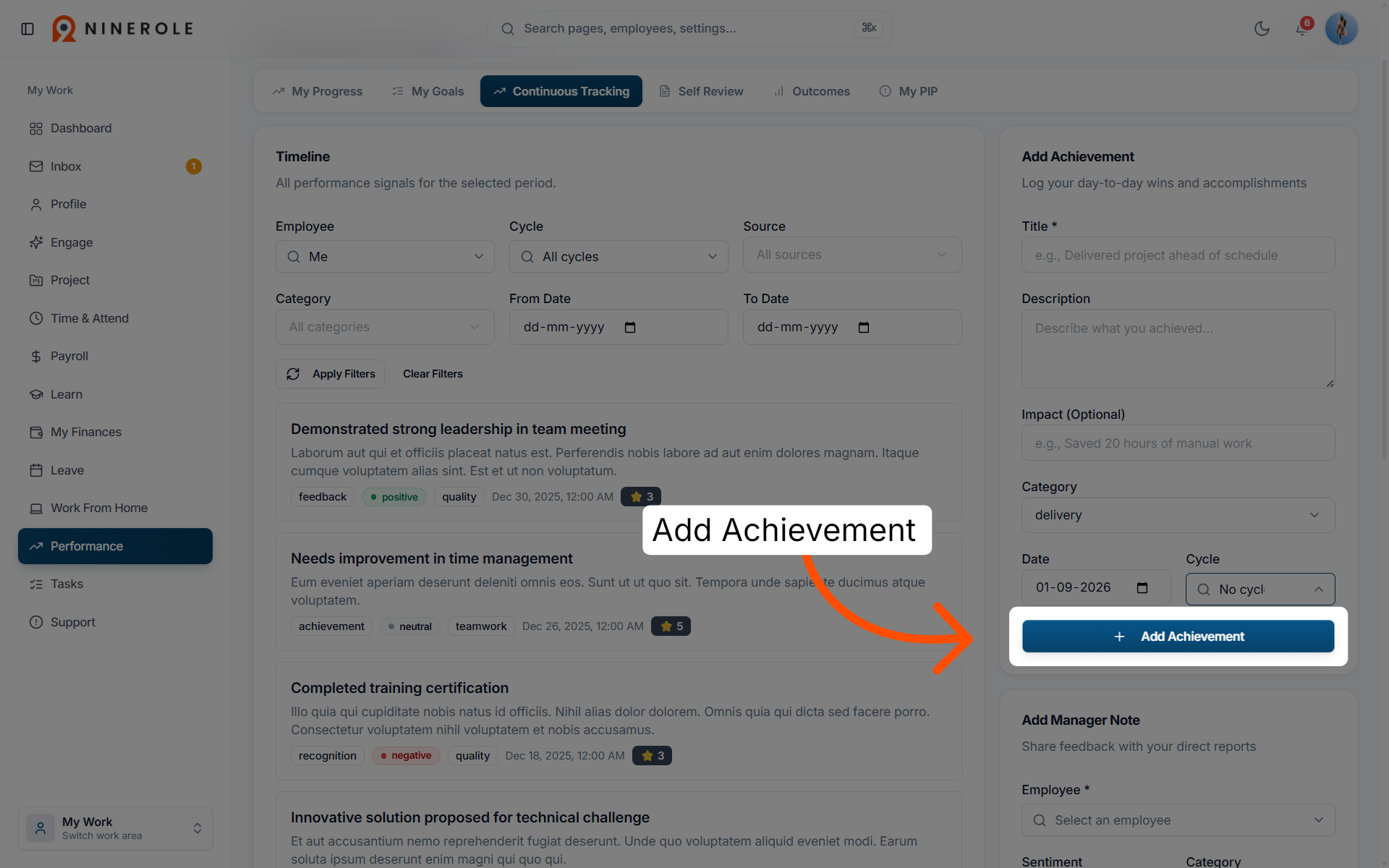 Add the achievement