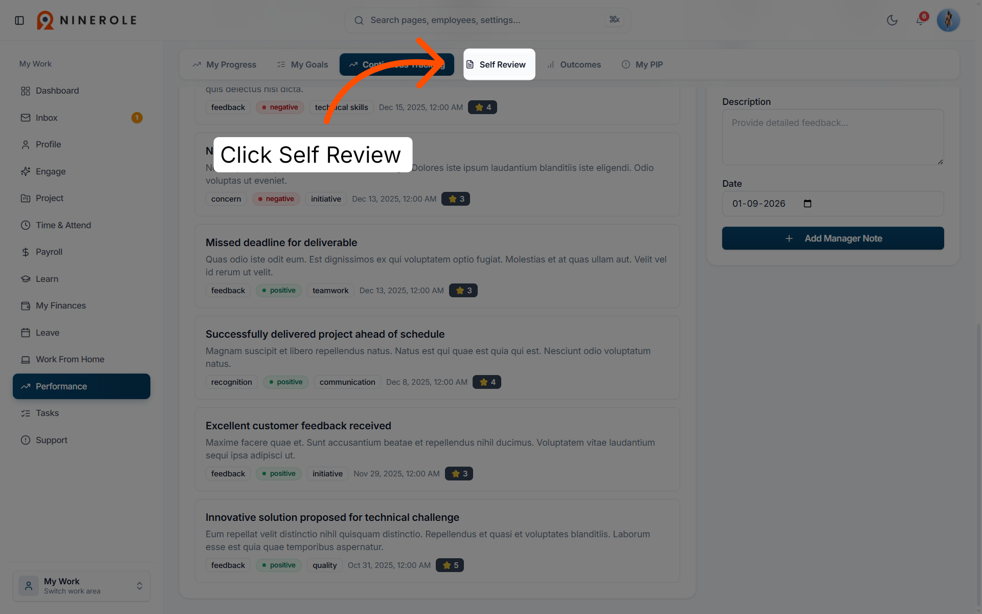 Open Self Review