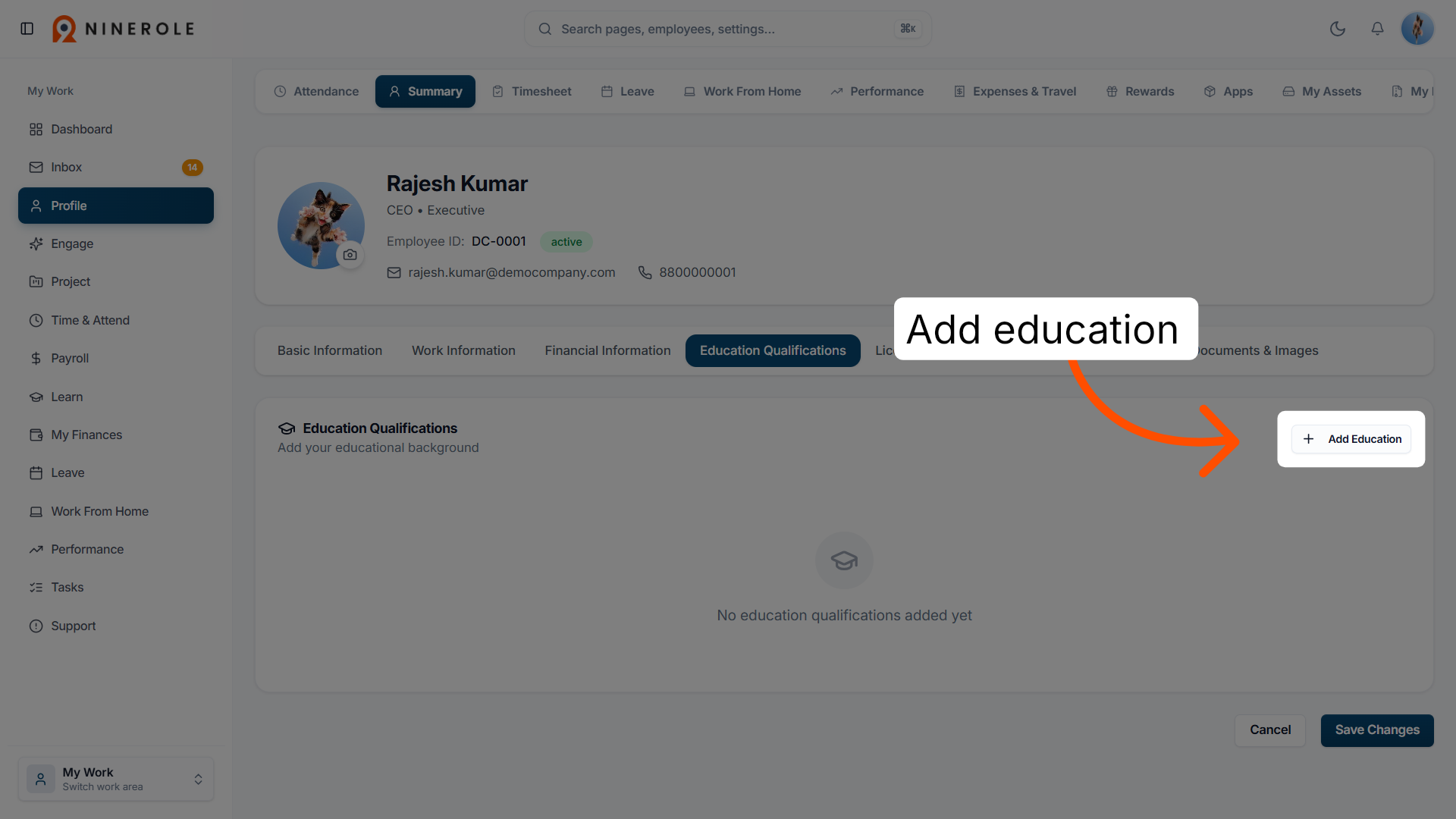 Add New Education
