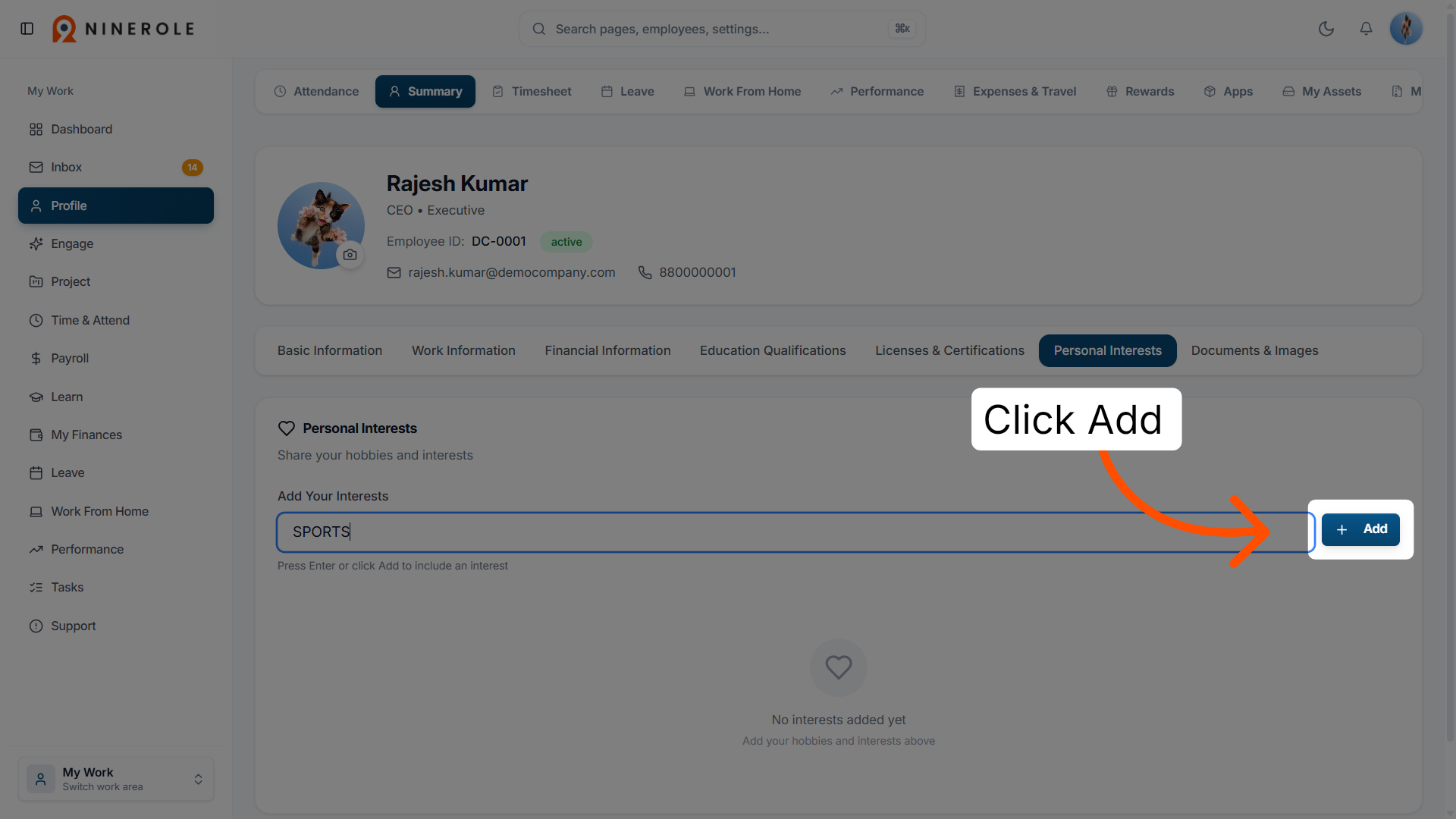 Add Interest