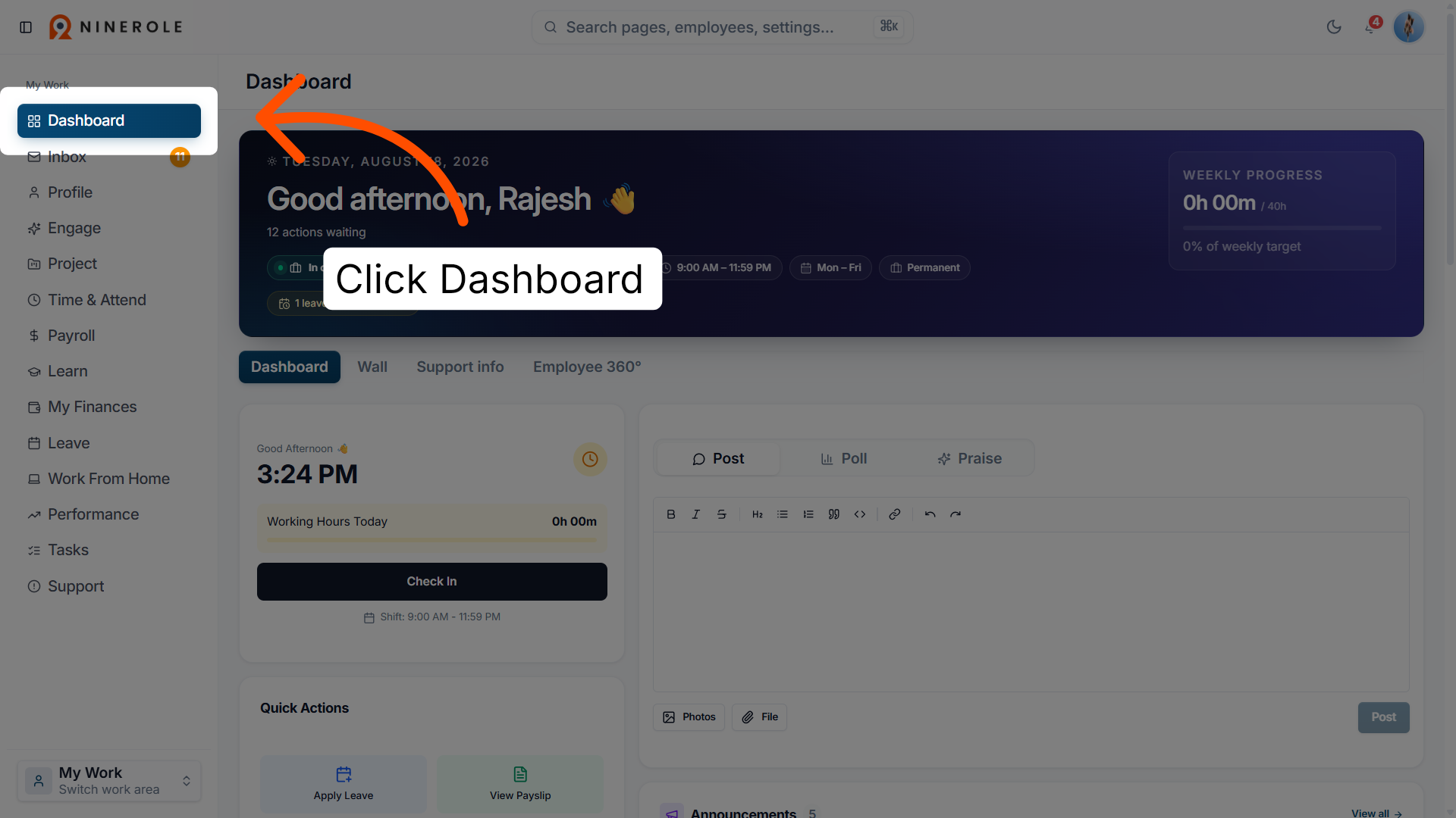 Access Your Dashboard