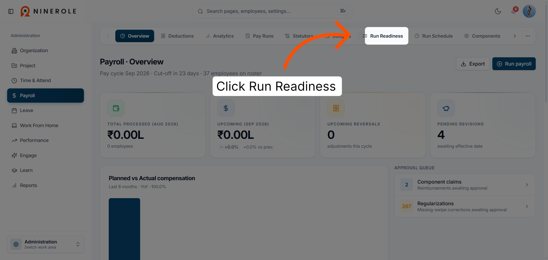 Start the readiness check