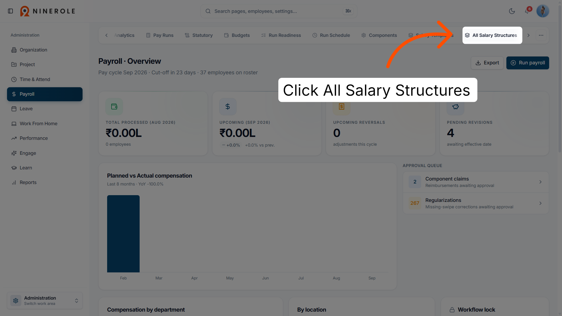 View salary structures
