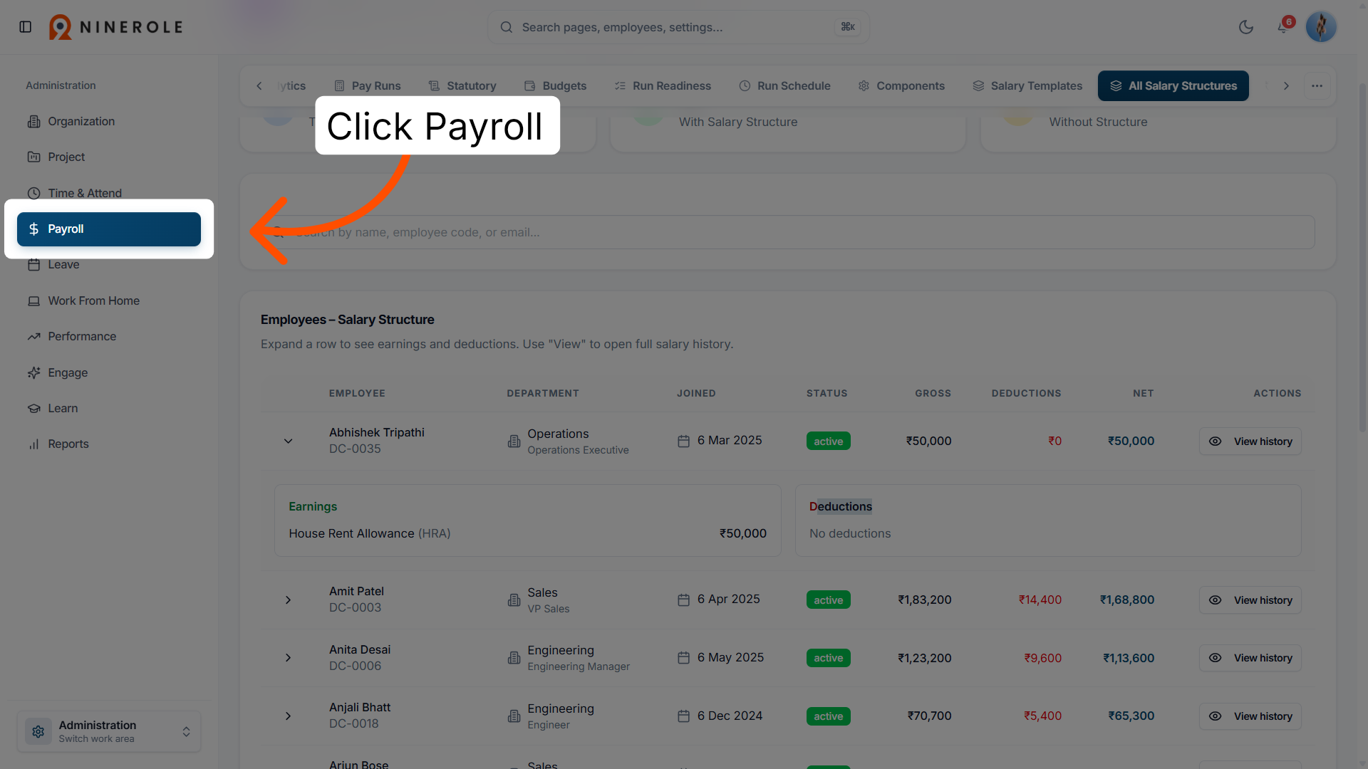 Return to payroll