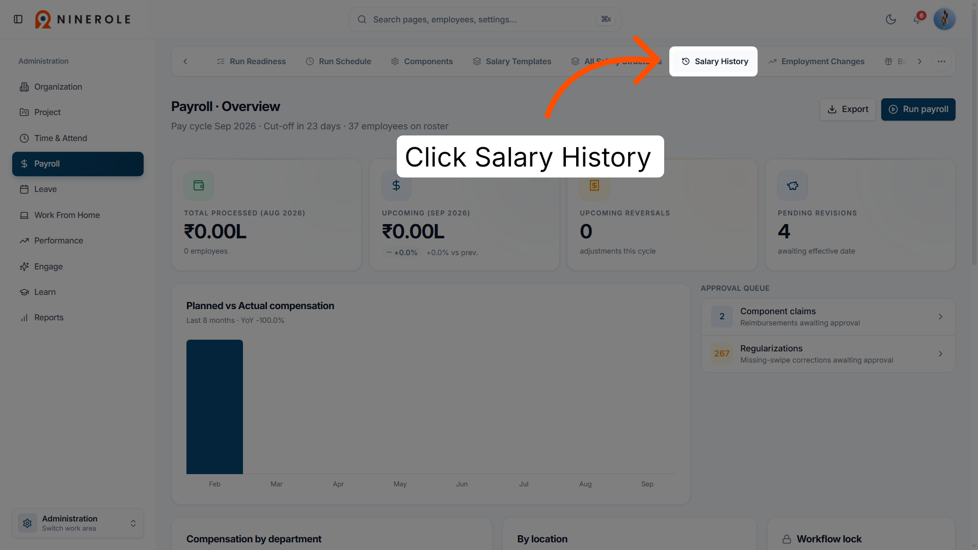 Open salary history