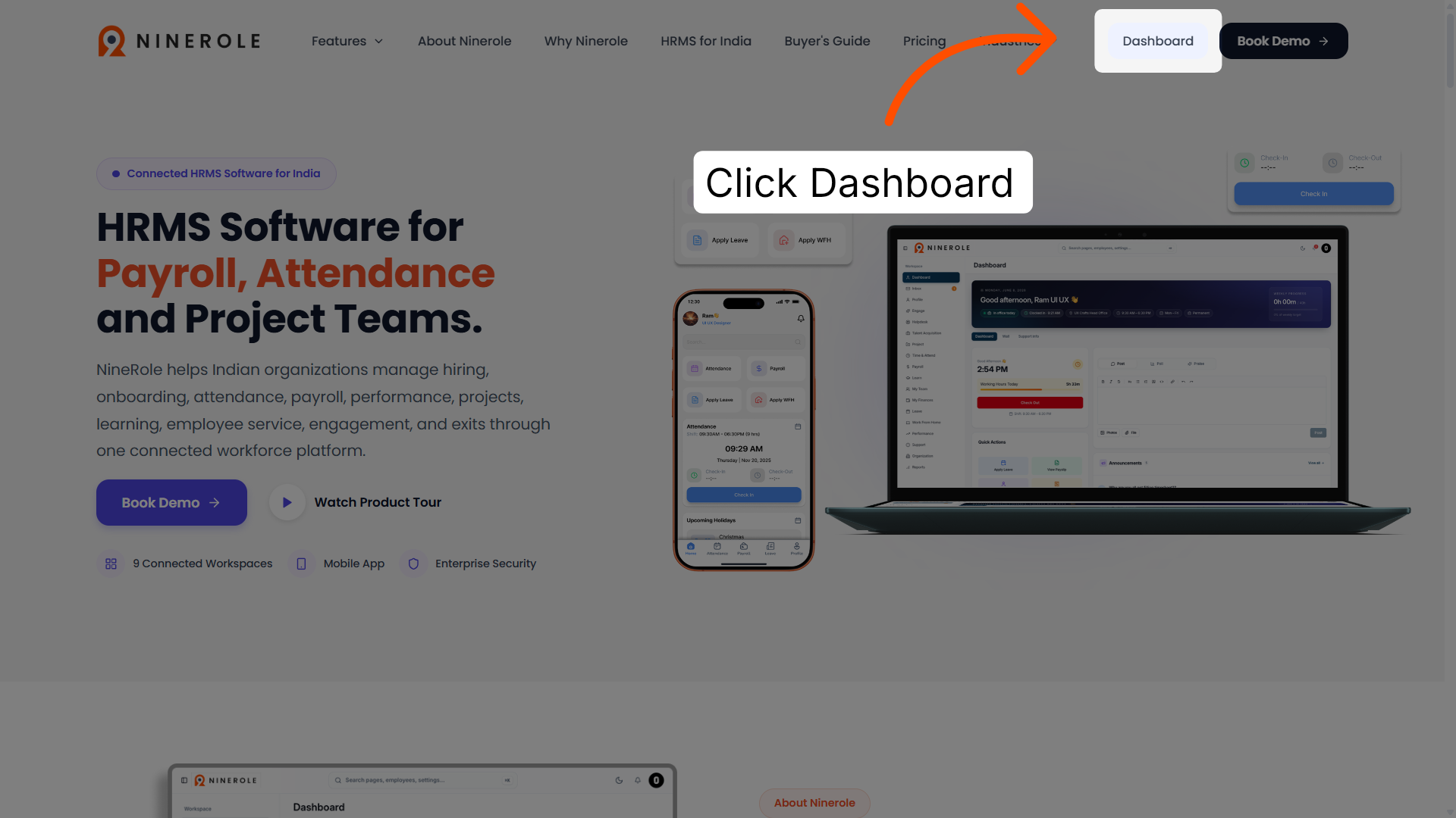 Access Ninerole Dashboard
