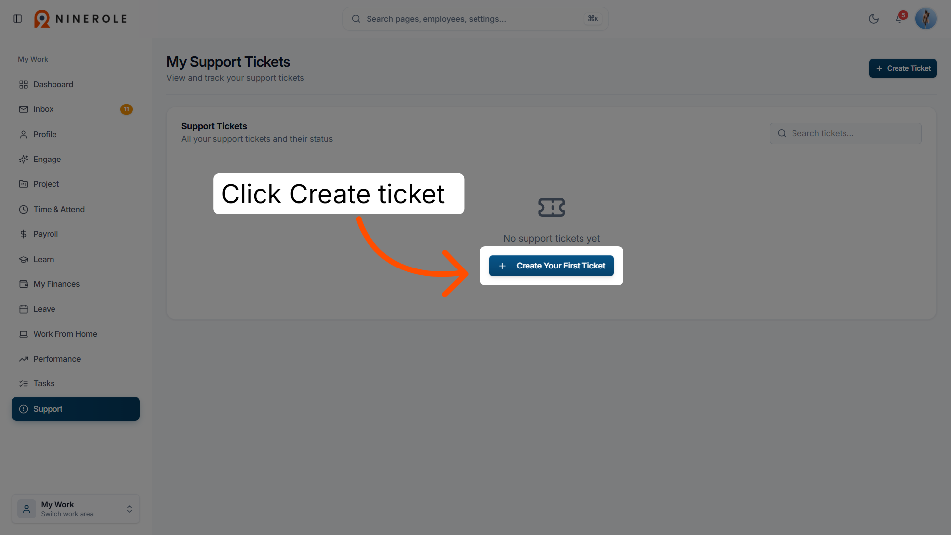 Initiate Ticket Creation