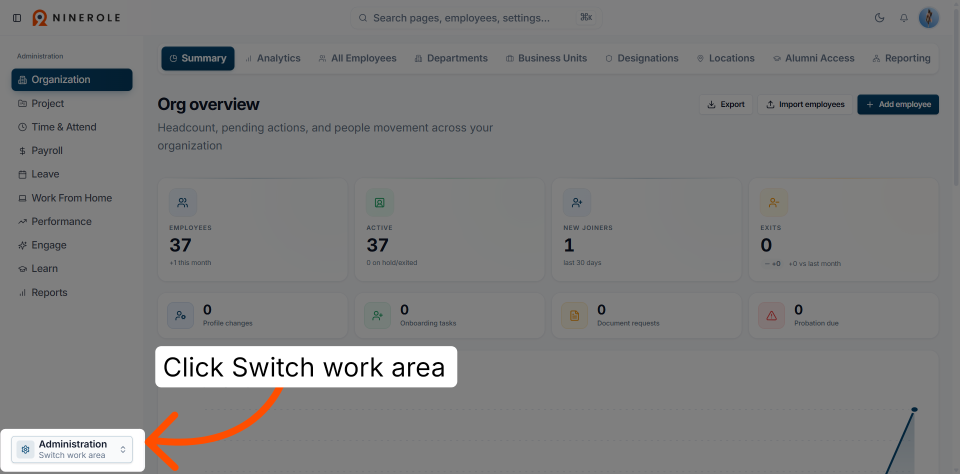 Switch Work Area